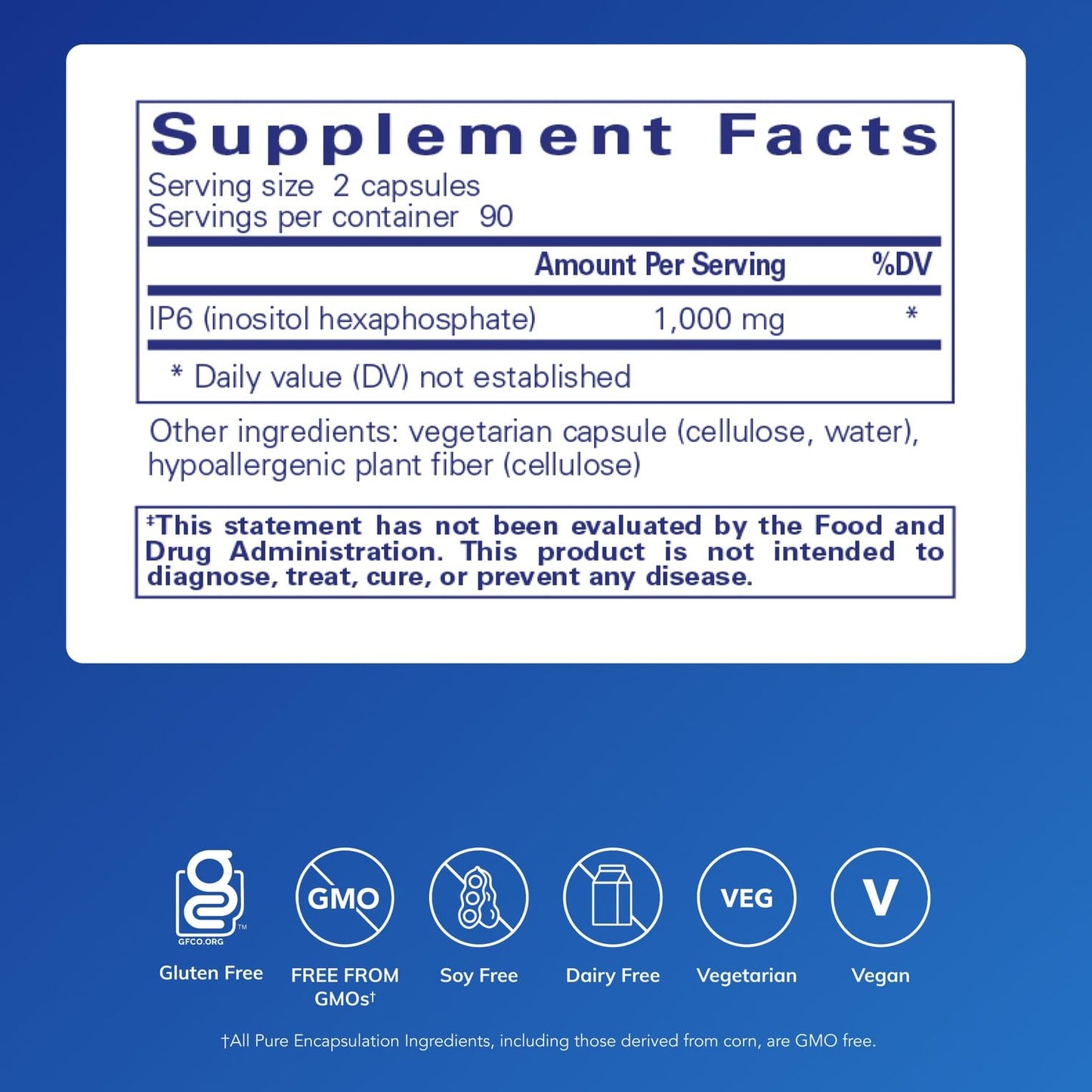 Pure Encapsulations IP6 (Inositol Hexaphosphate) 180 Capsules