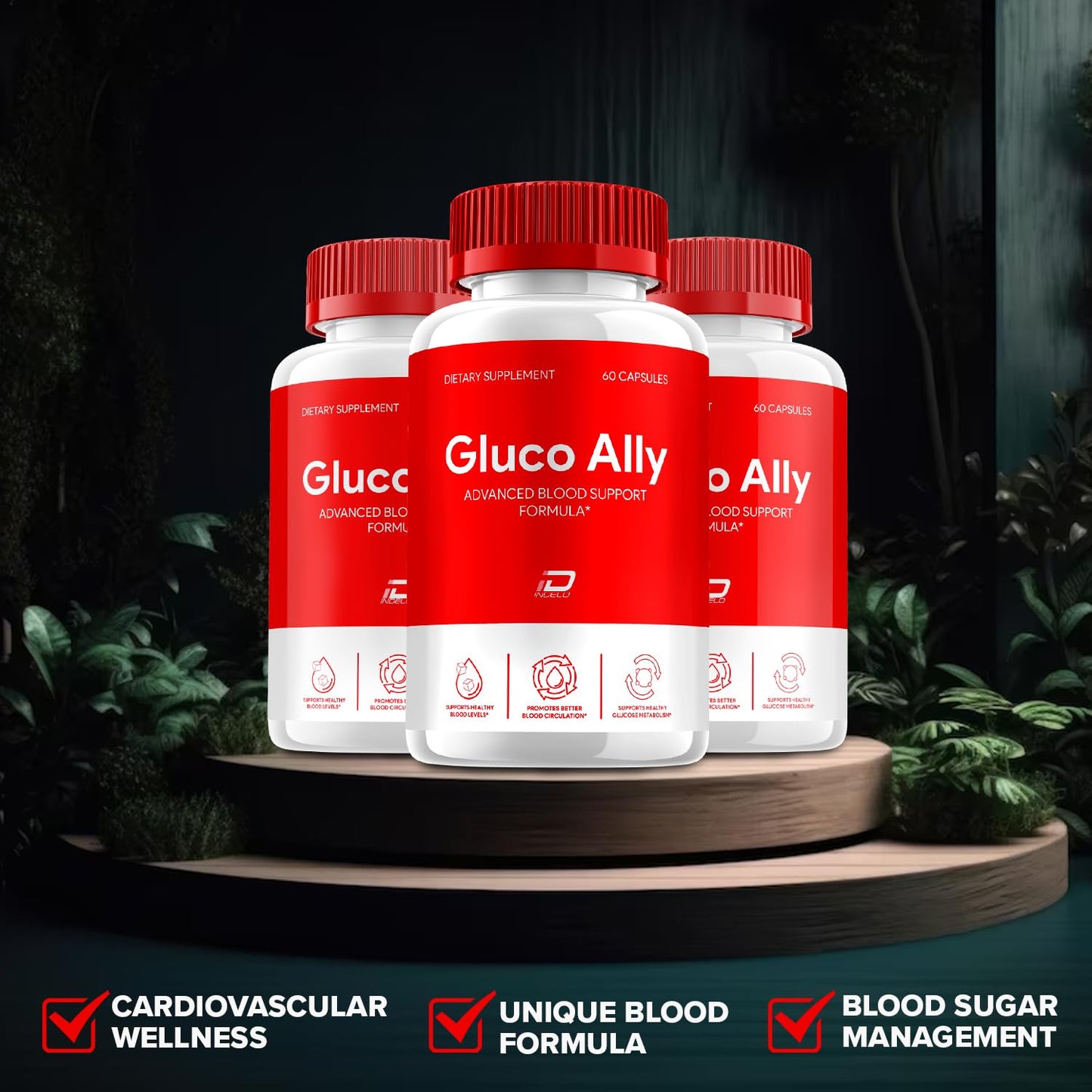 Indelo Gluco Ally Capsules, 60 Count