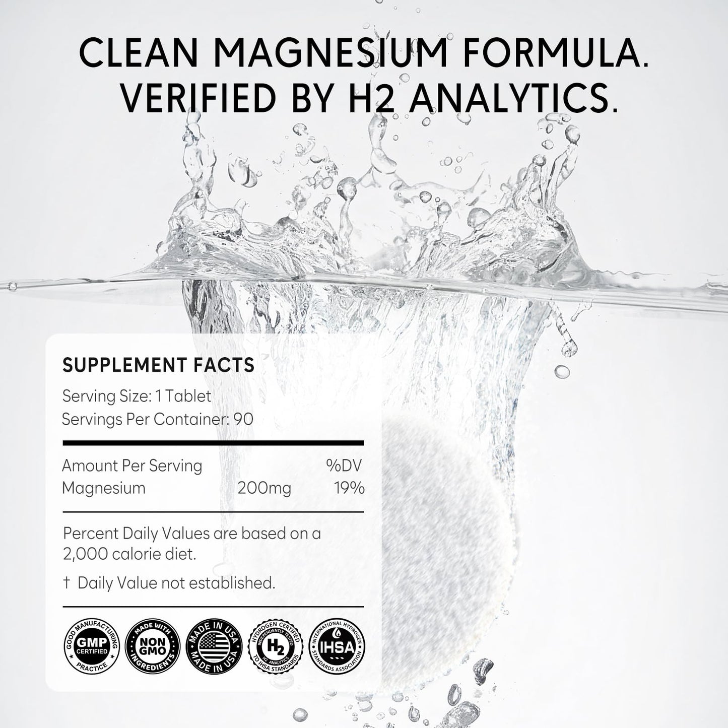 PEPAX Molecular Hydrogen Water Tablets with Magnesium, Tablet, 90 Count