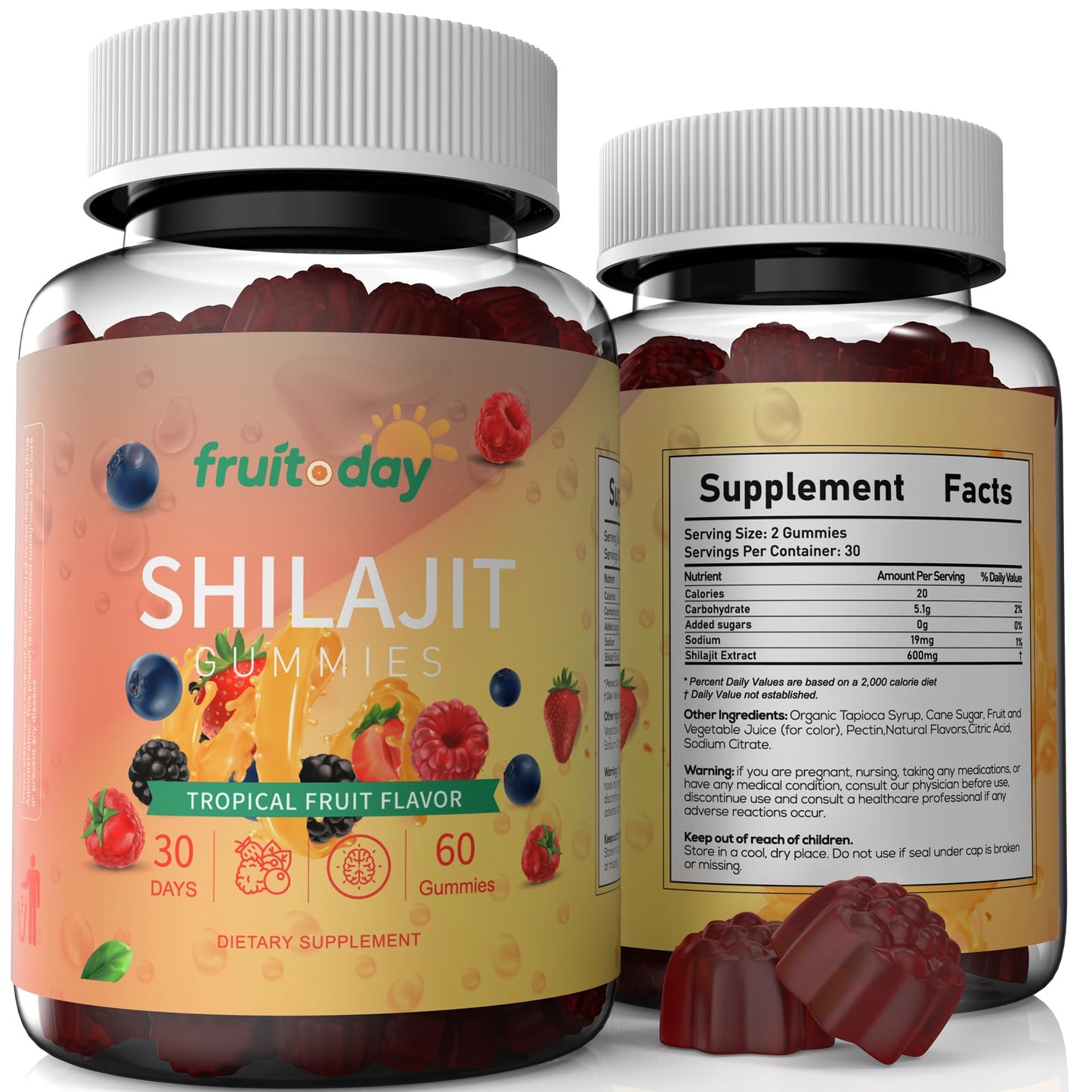 Fruitoday Himalayan Shilajit Gummies, 1 Count