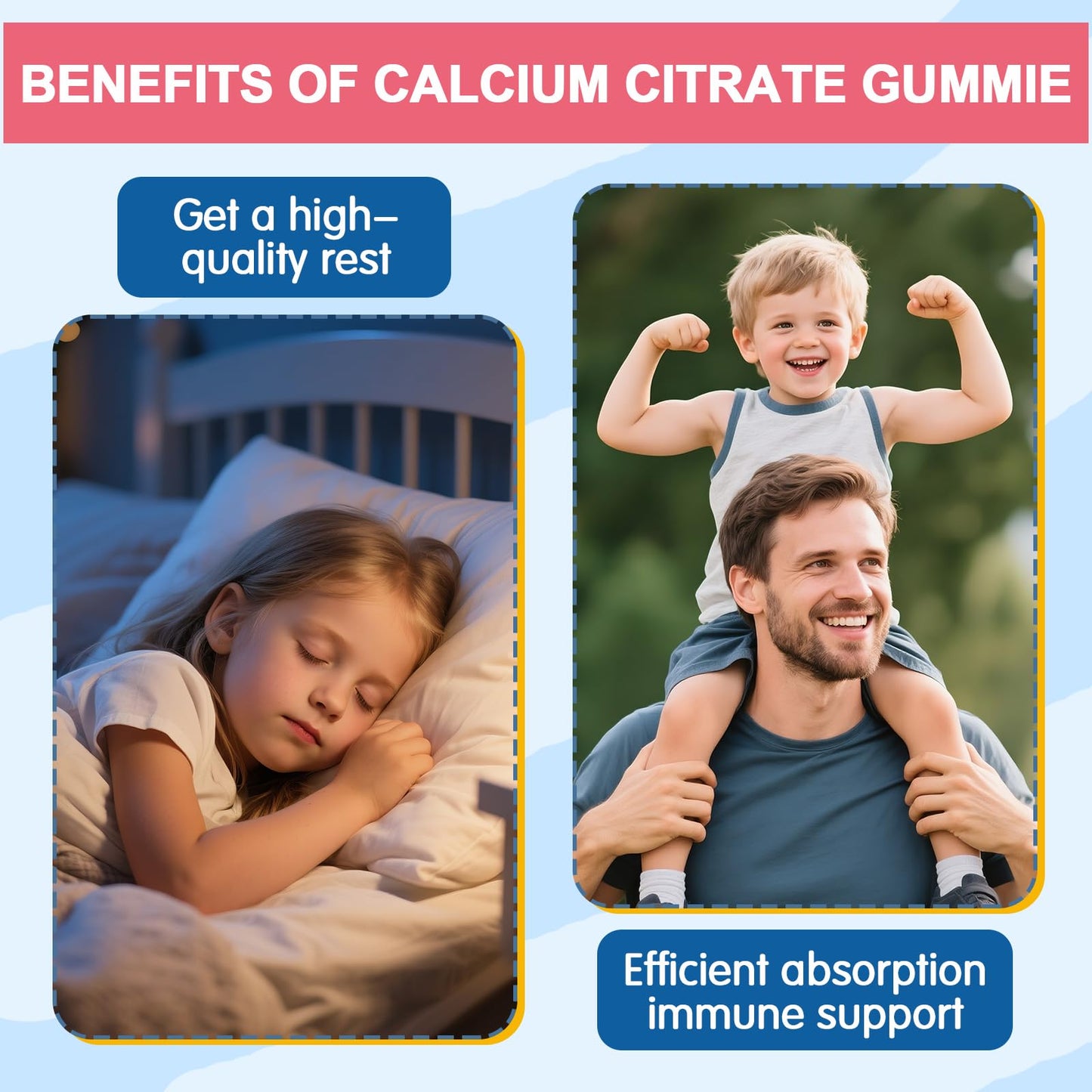 IIEltruiom Liposomal Calcium Citrate Gummies, 1000mg Calcium with Vitamin D3 & K2, for Kids & Teens, Sugar Free, 60 Gummies