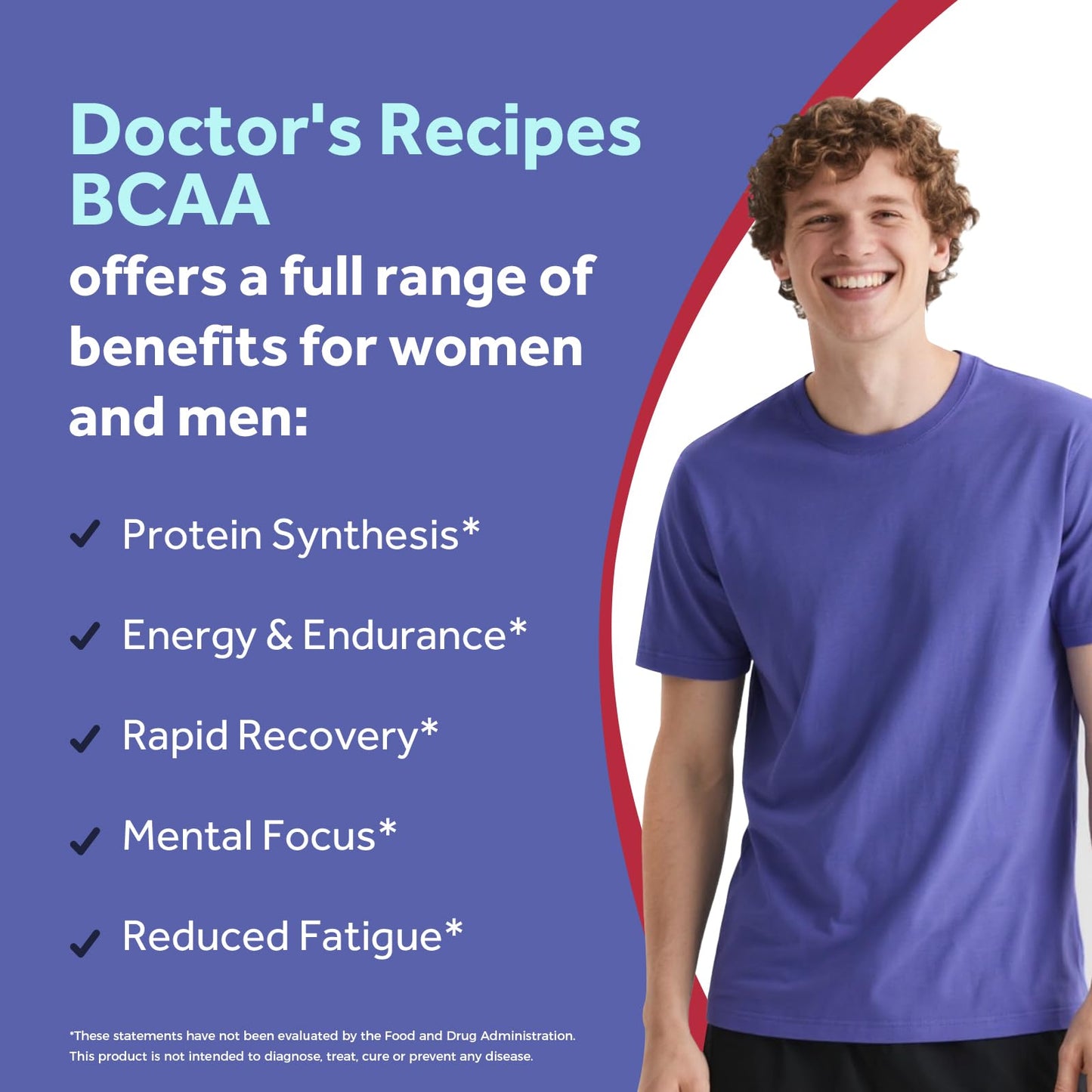 Doctor's Recipes BCAA 1000 mg (2:1:1) L-Leucine L-Isoleucine L-Valine, Branched-Chain Amino Acids, Vegan Capsules, 120 Count