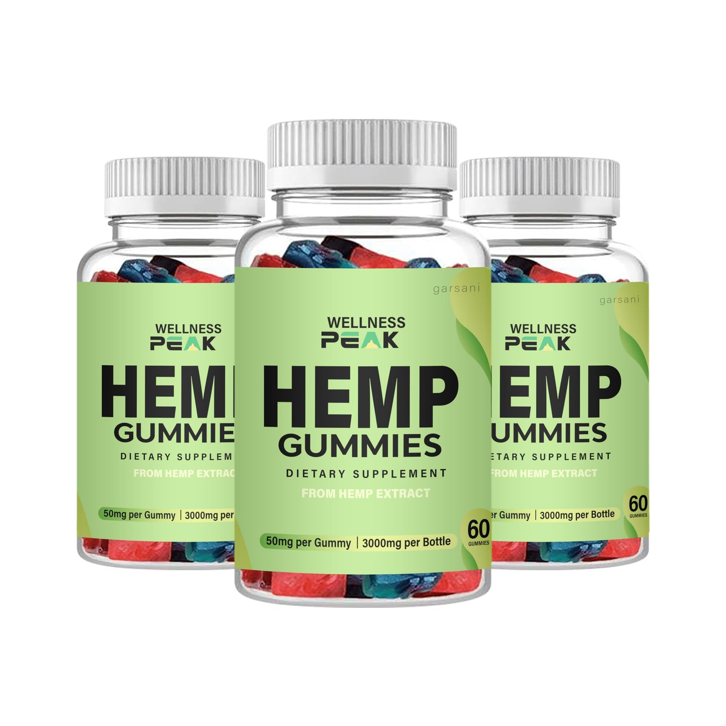 Garsani Wellness Peak Hemp Gummies Gummy 180 Gummies