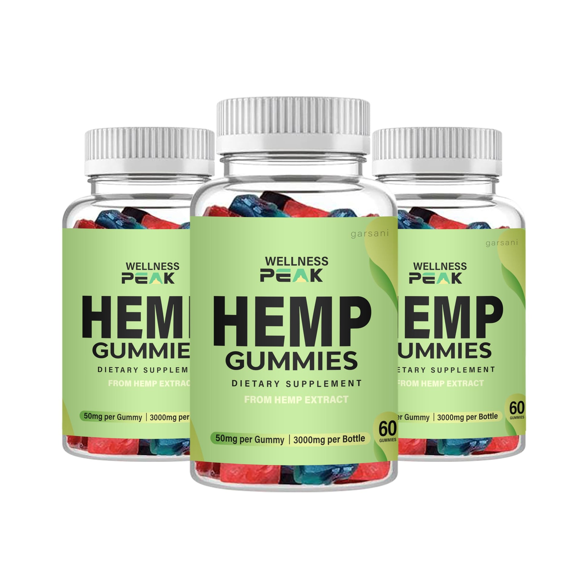 Garsani Wellness Peak Hemp Gummies Gummy 180 Gummies