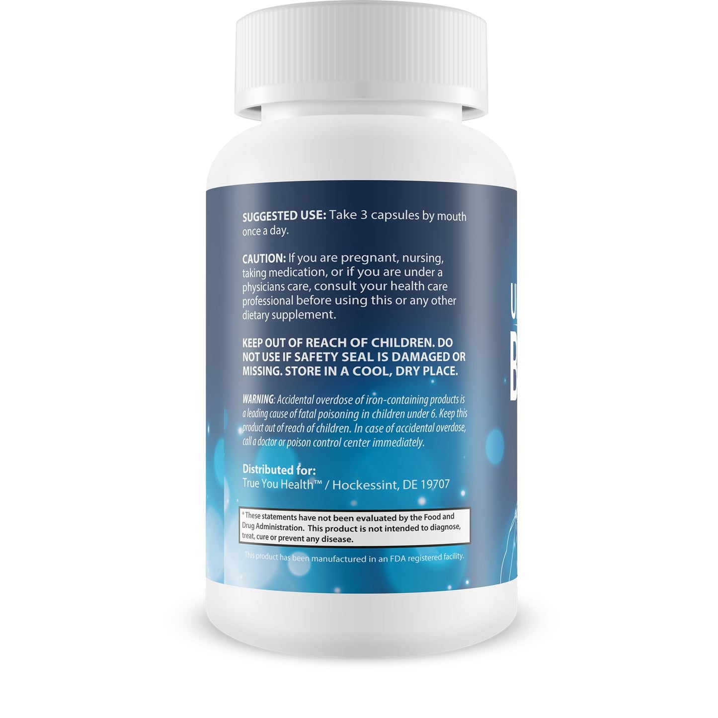 True You Health Ultra Iron Brain Improved Memory Formula 90 Capsules