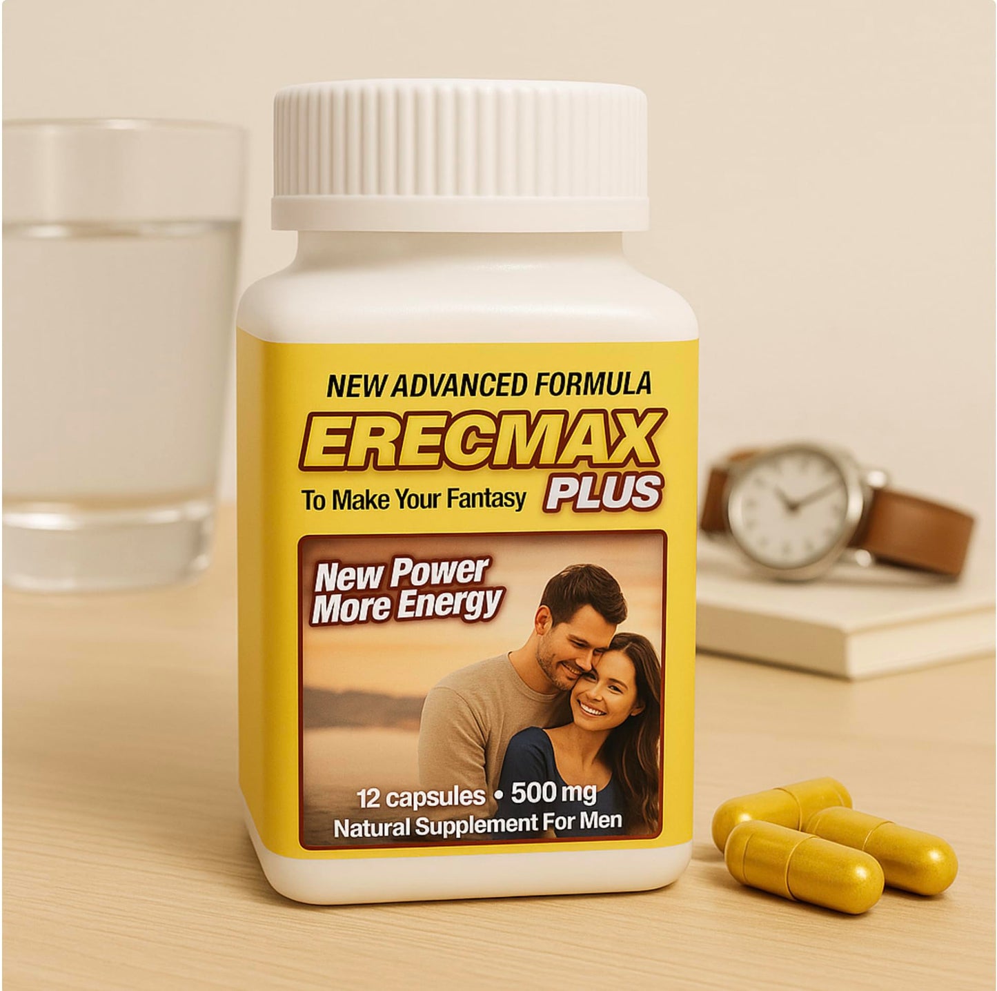 Generic ErecMax Plus Men’s Dietary Supplement Capsule, 12 Count