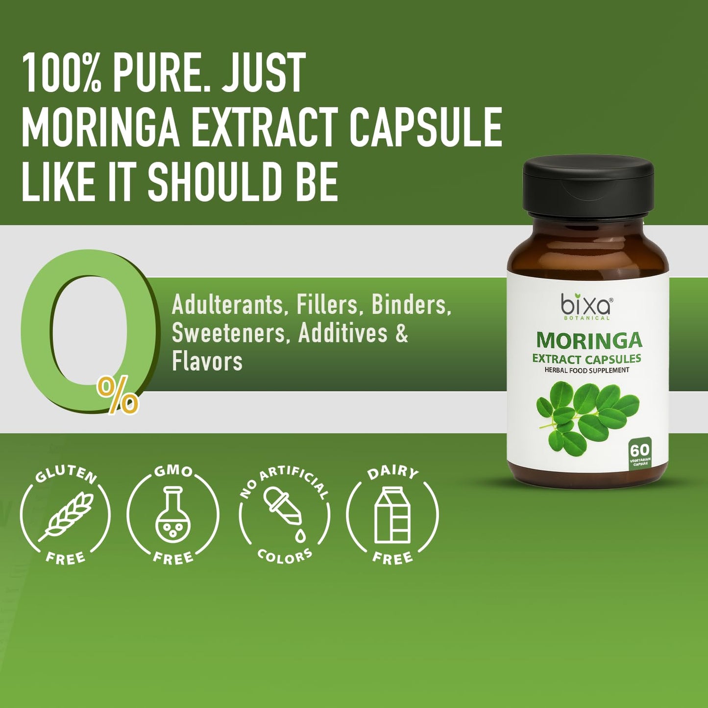 bixa BOTANICAL Moringa Leaf Extract Capsule 120 Capsules