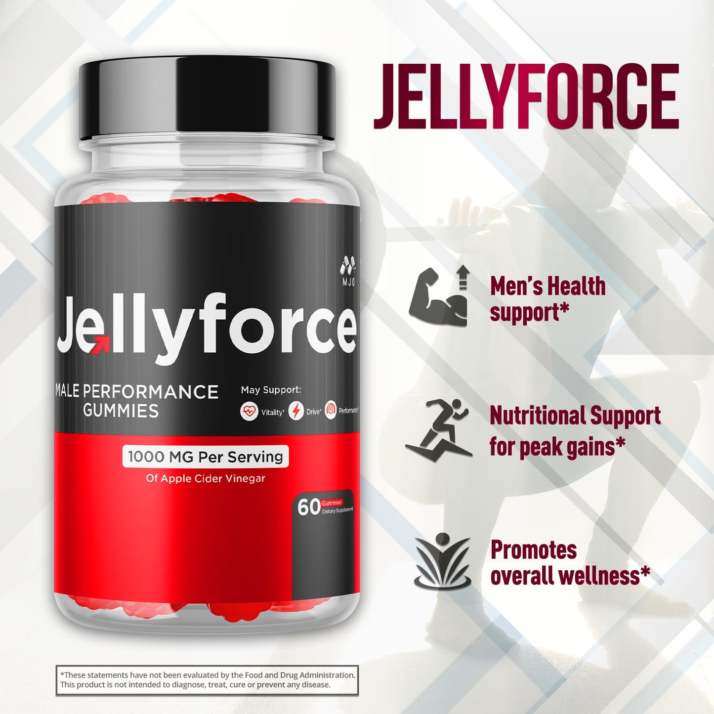 MJO Jellyforce Gummies, 120 Gummies