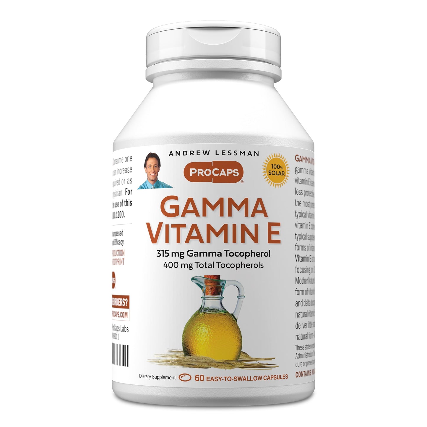 Andrew Lessman ProCaps Gamma Vitamin E Mixed Tocopherols 60 Capsules