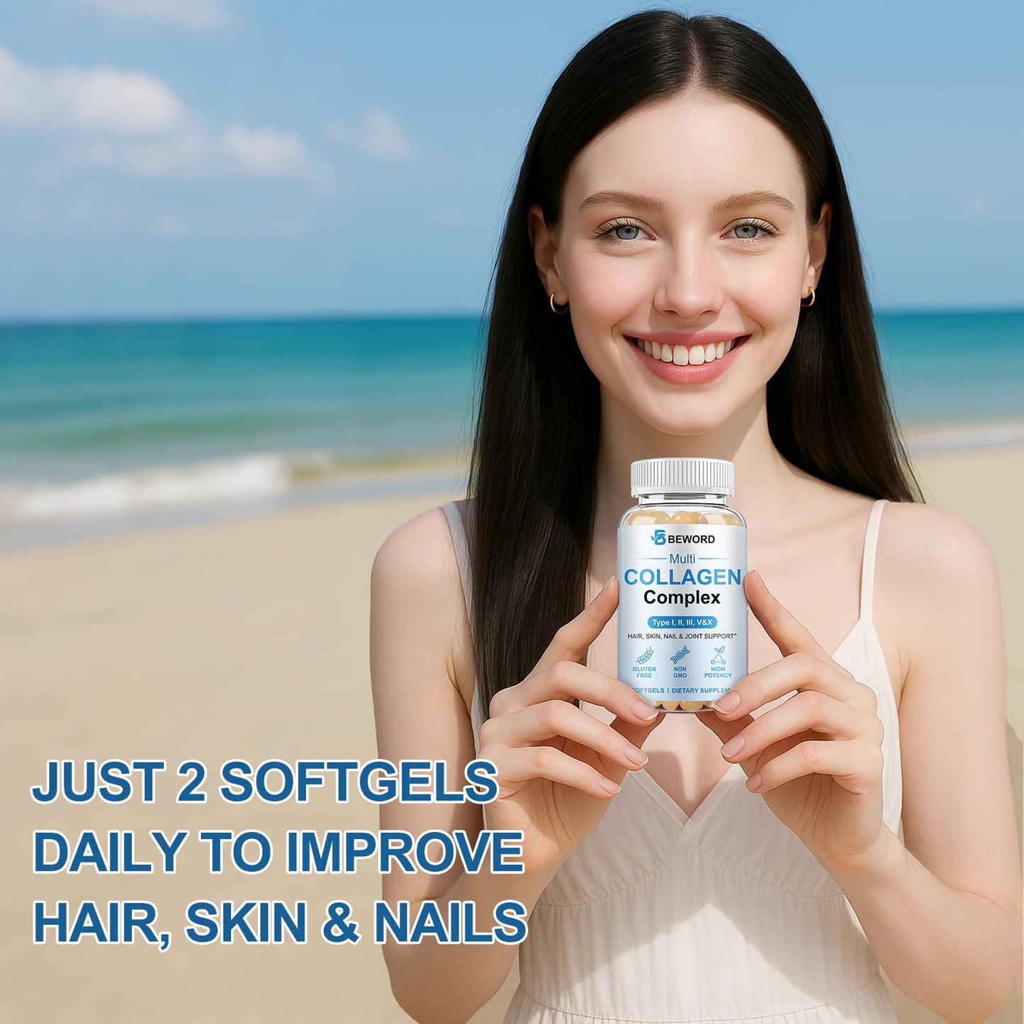 BEWORD Multi Collagen Softgels 240 Capsules