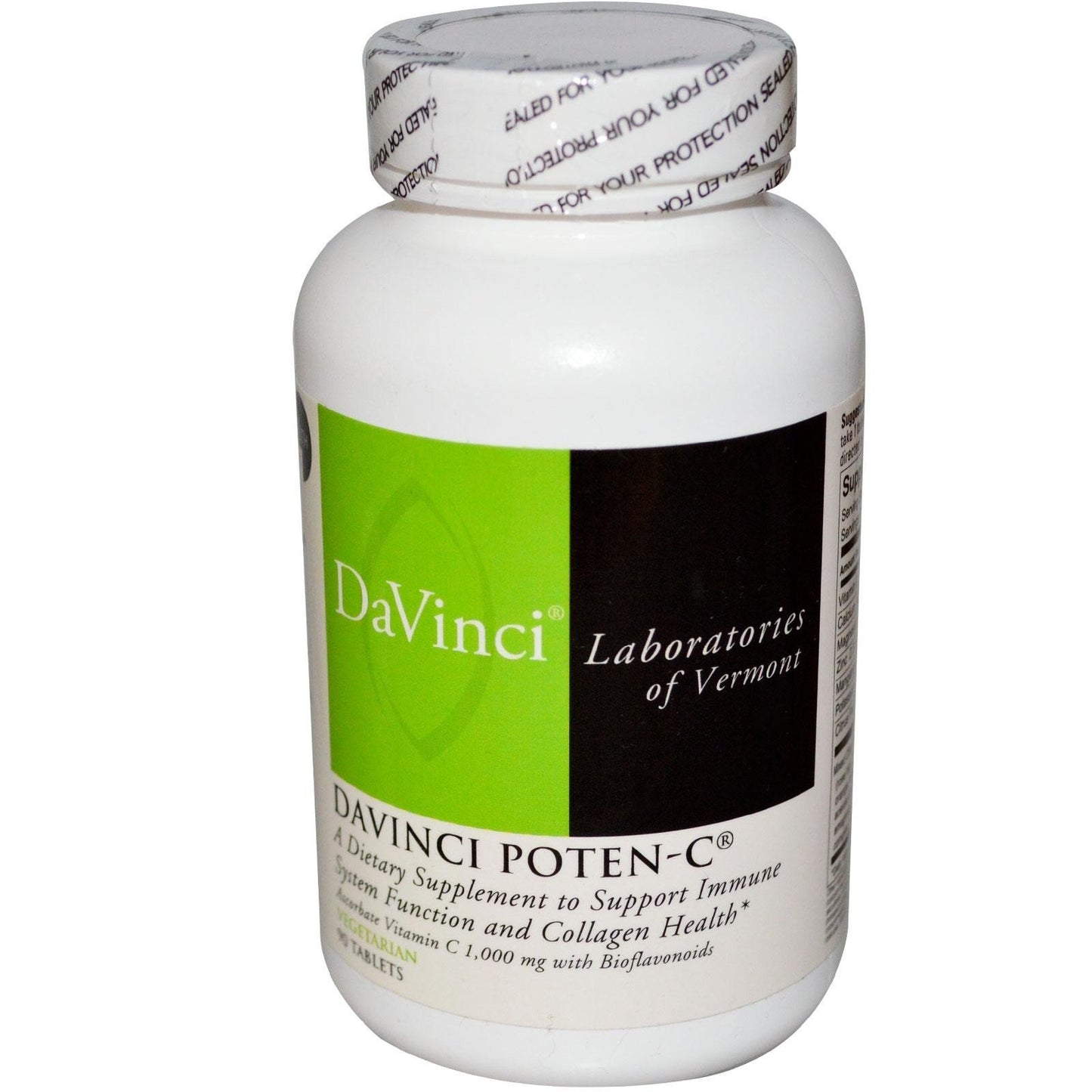 DaVinci Poten-C 1000 Vegetarian Tablets, 90 Count