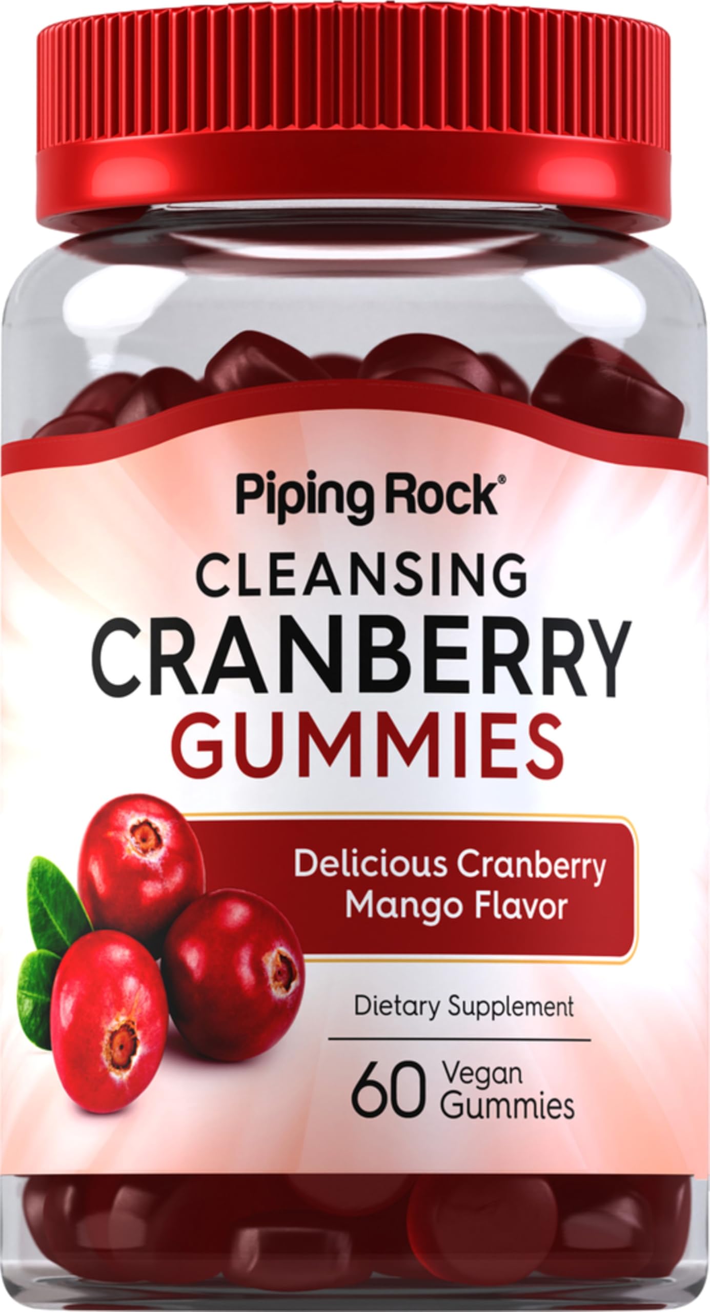 Piping Rock Cranberry Gummies Gummy 60 Count