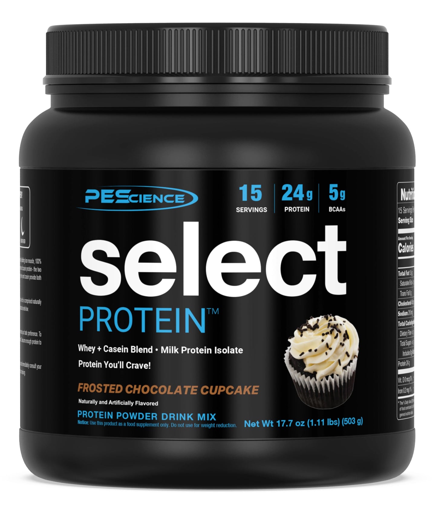 PEScience Select Protein Powder Frosted Chocolate Cupcake, 15 Servings