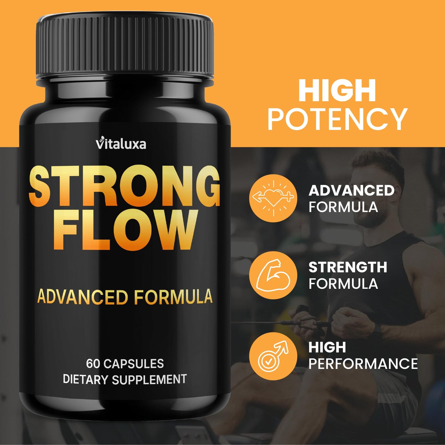 Vitaluxa Strong Flow Capsules, 60 Count