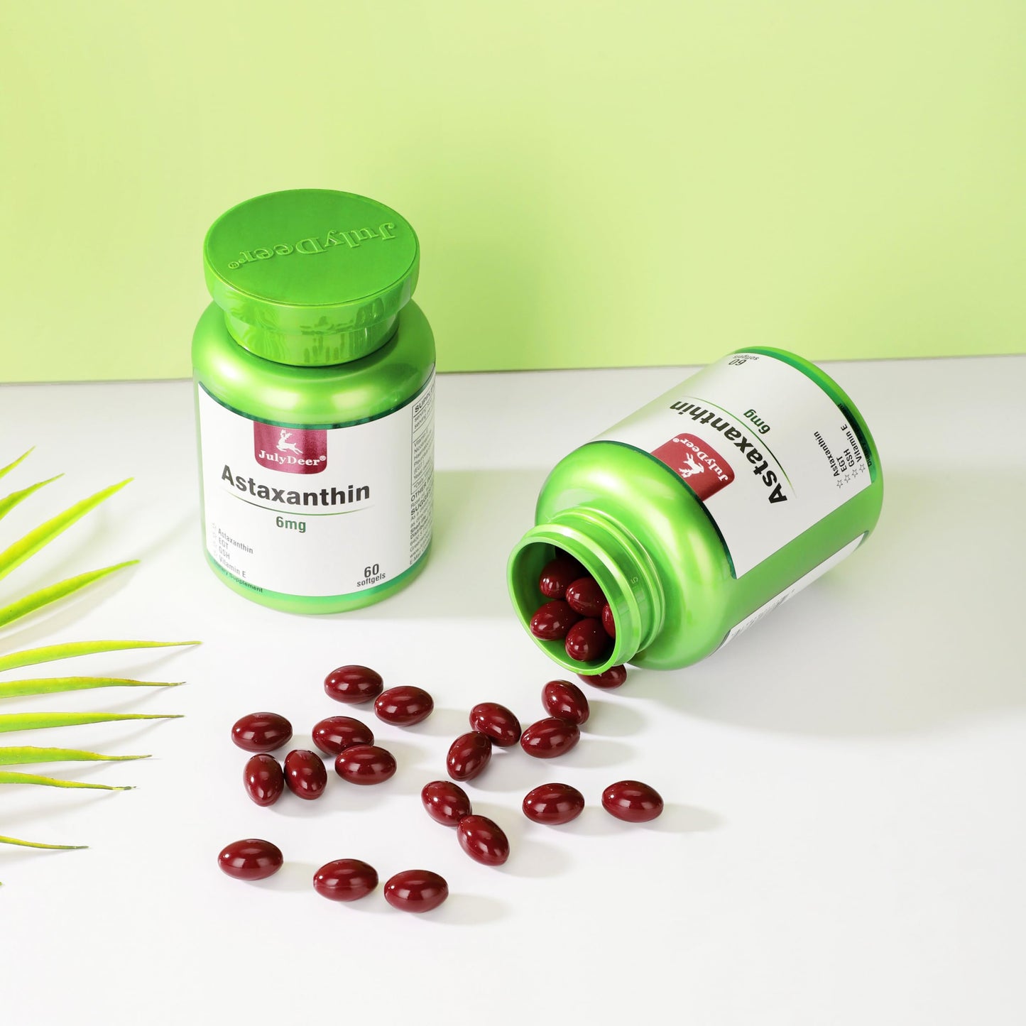 JulyDeer Astaxanthin 6 mg Per Serving Softgels, 60 Softgels