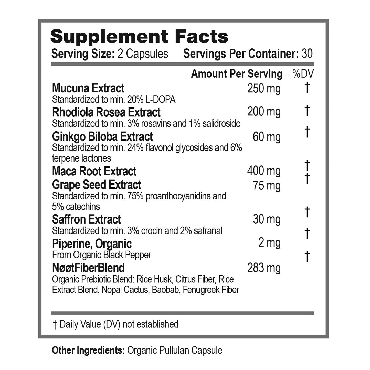 NØØT Happy Me Natural Mood Support Capsules, 60 Capsules