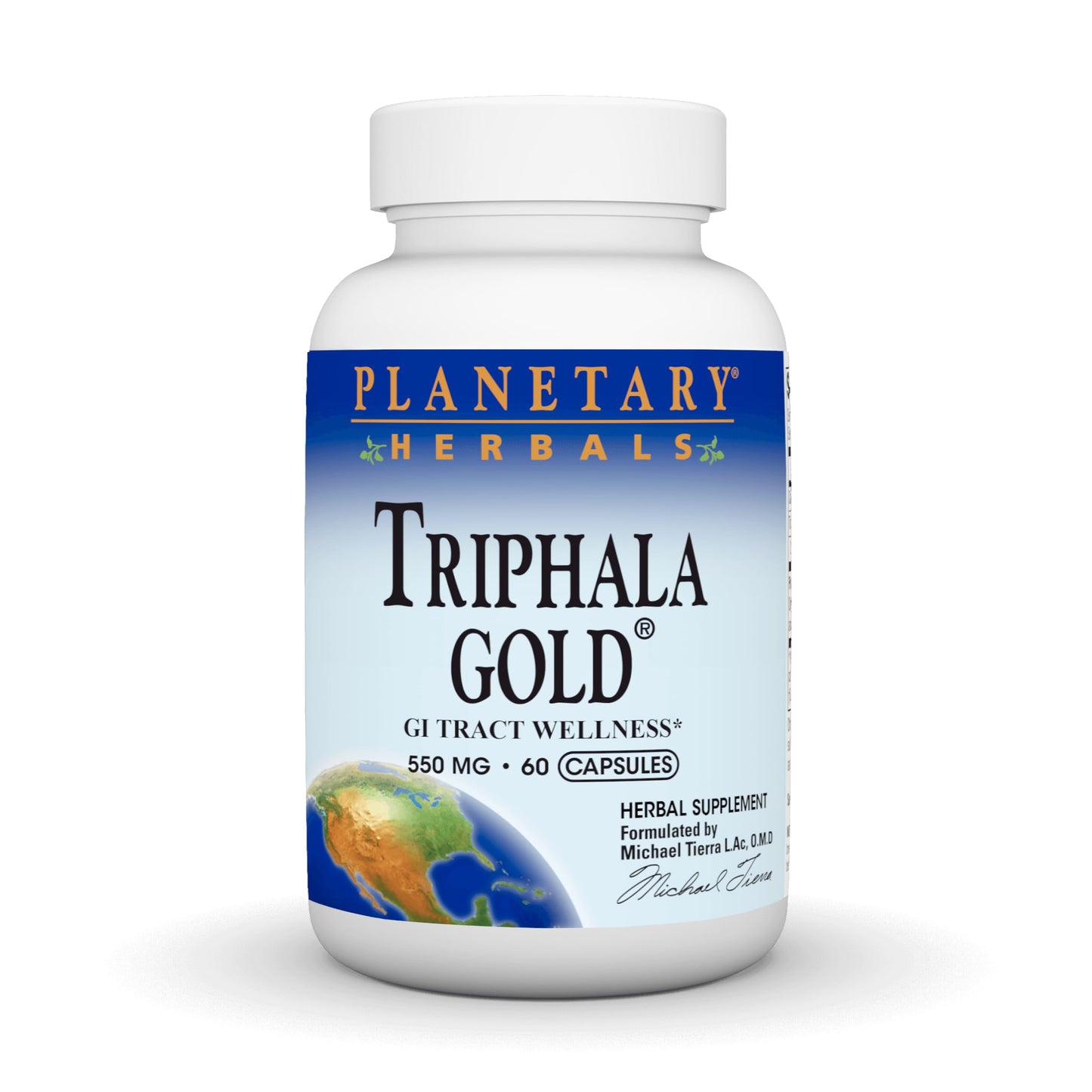 Planetary Herbals Triphala Gold 550mg Capsules, 60 Count