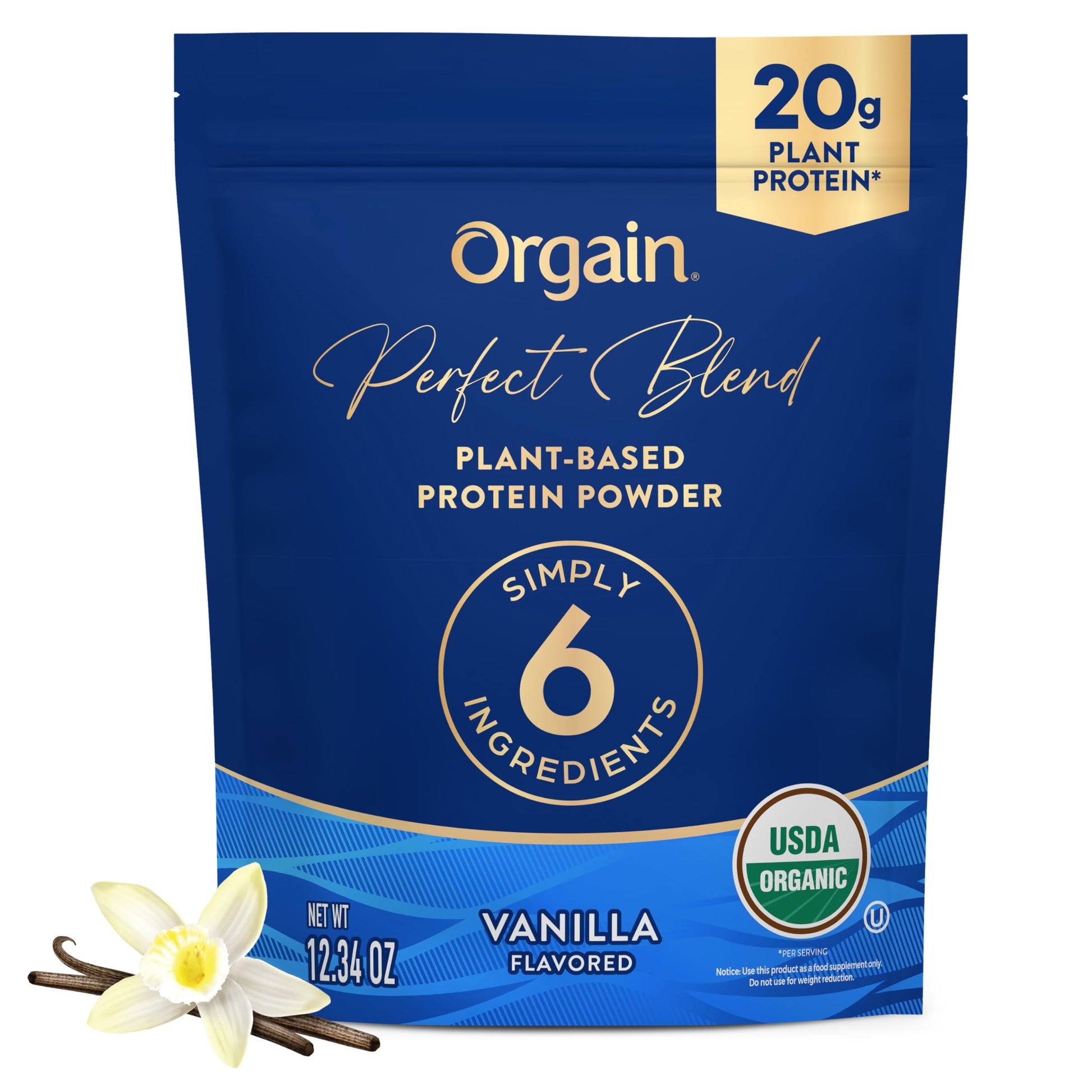 Orgain Organic Vegan Perfect Blend Protein Powder 12.34 Ounce