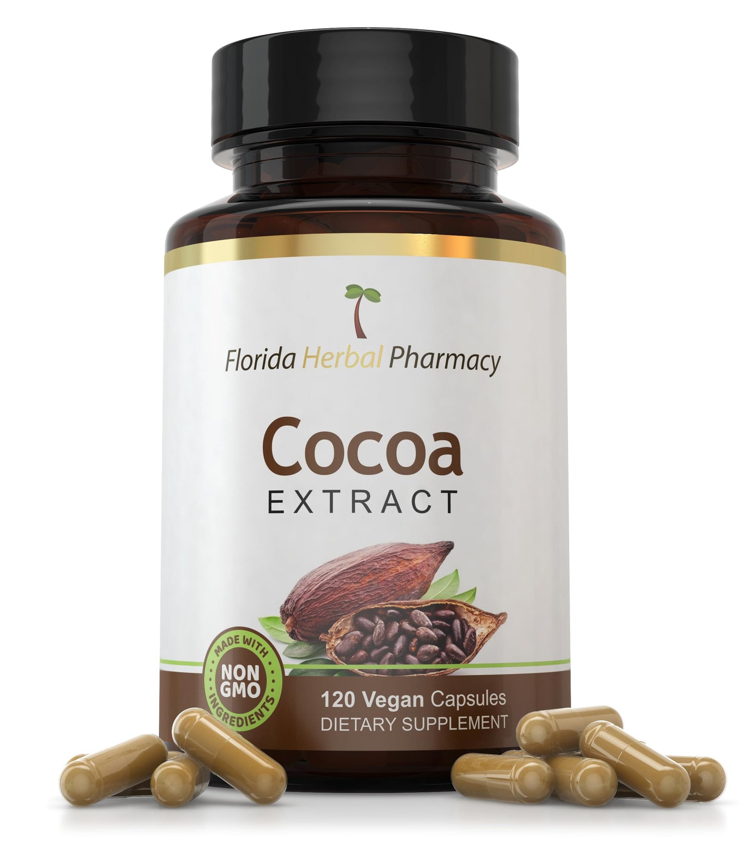 Florida Herbal Pharmacy Cocoa Extract Capsules 120