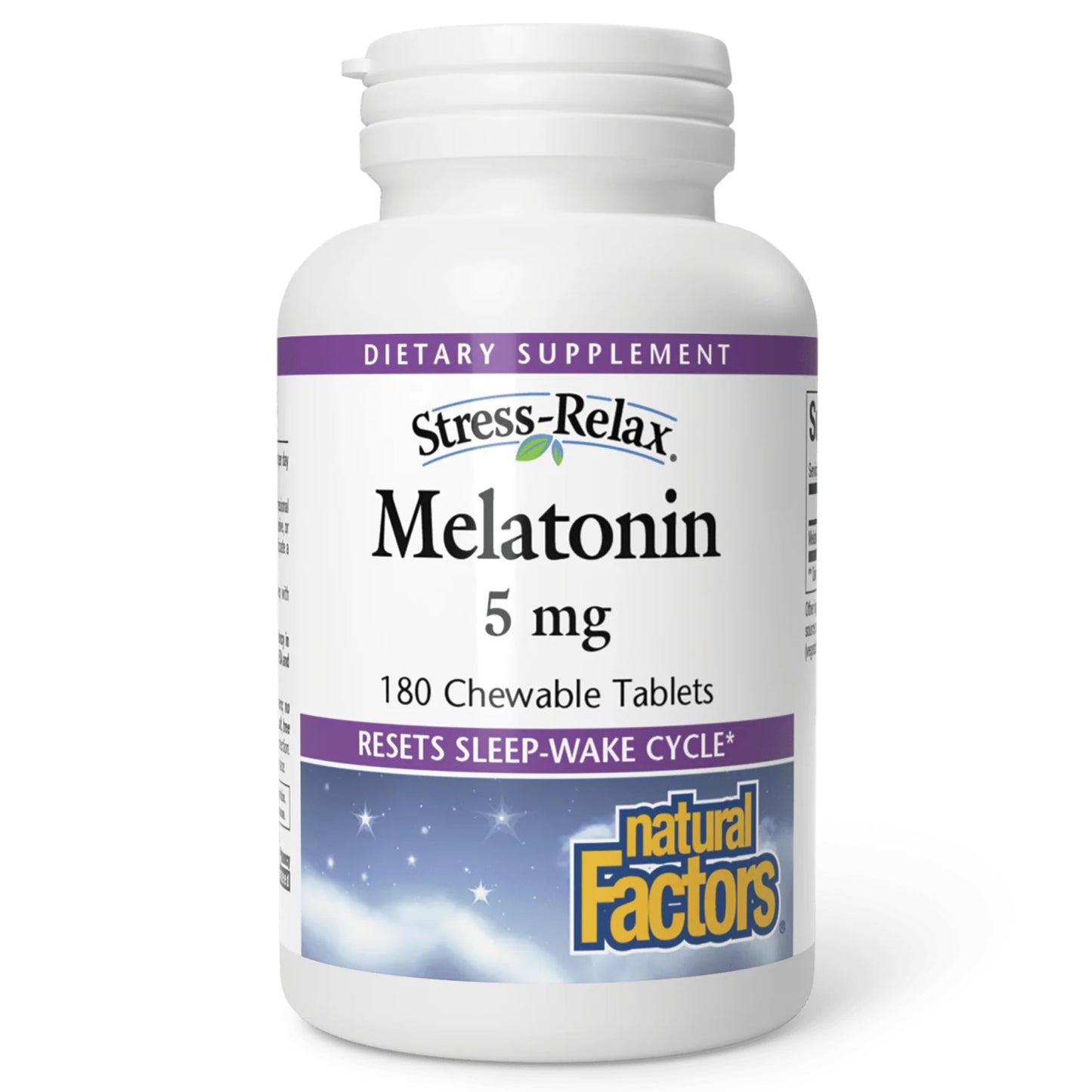 Natural Factors Stress-Relax Melatonin 5 mg Tablet, 180 Tablets