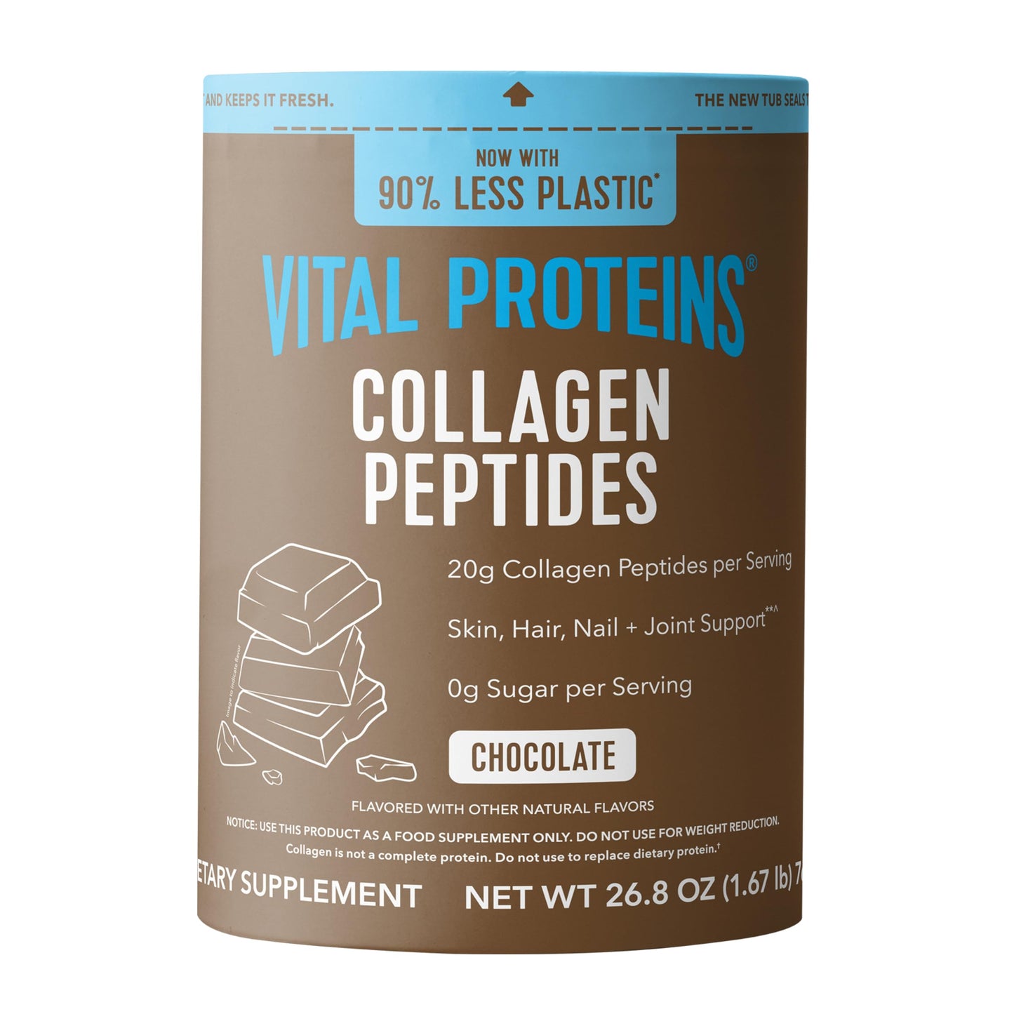 Vital Proteins Collagen Peptides Powder Chocolate, 28 Servings