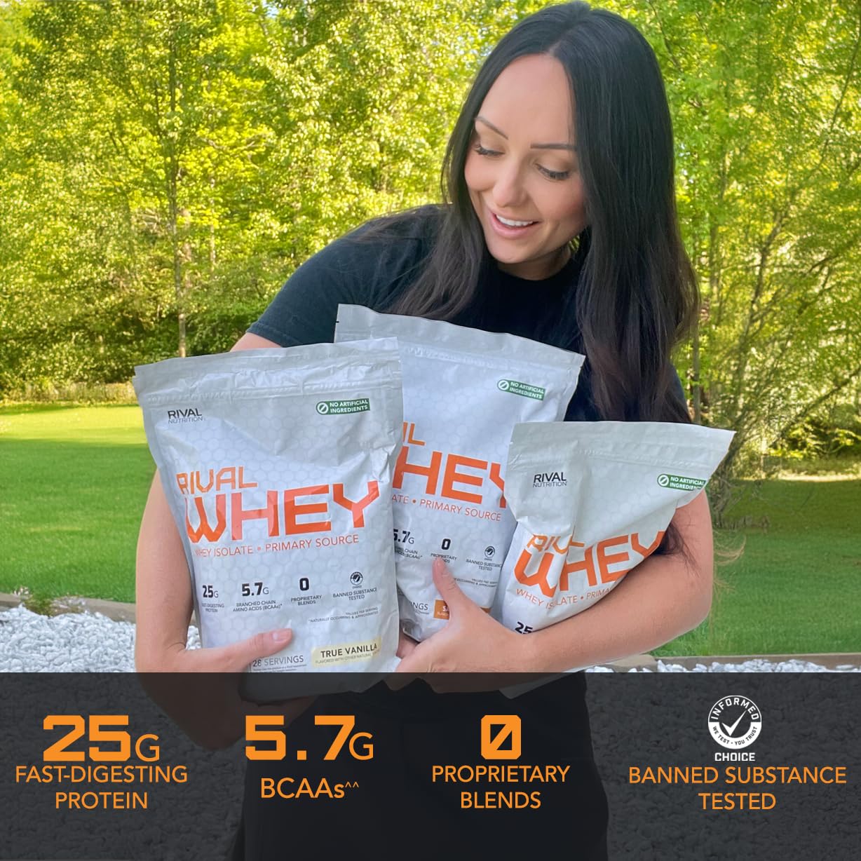 Rival Nutrition Naturally Flavored Whey Salted Caramel Protein Powder, 2 lb, 32 Servings