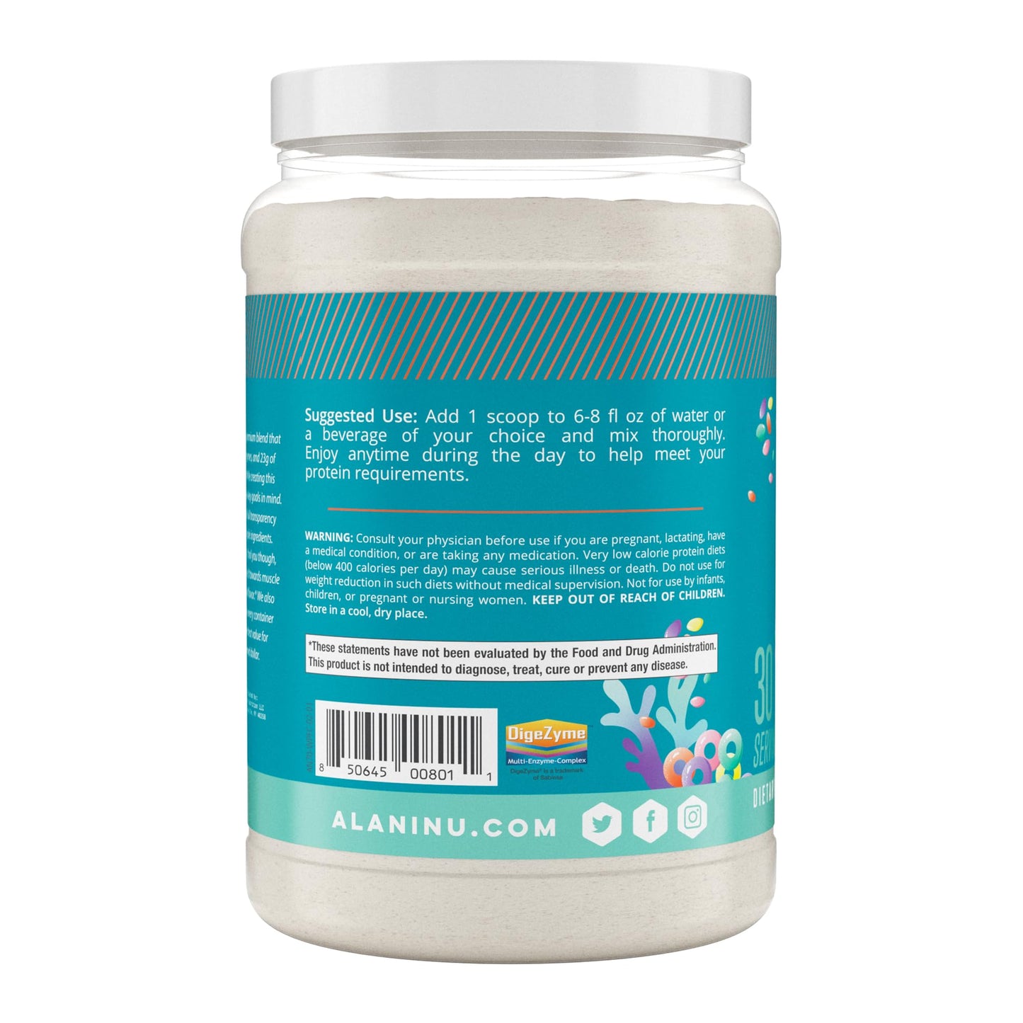 Alani Nu Whey Protein Powder Fruity Cereal 0.7 oz, 30 Servings