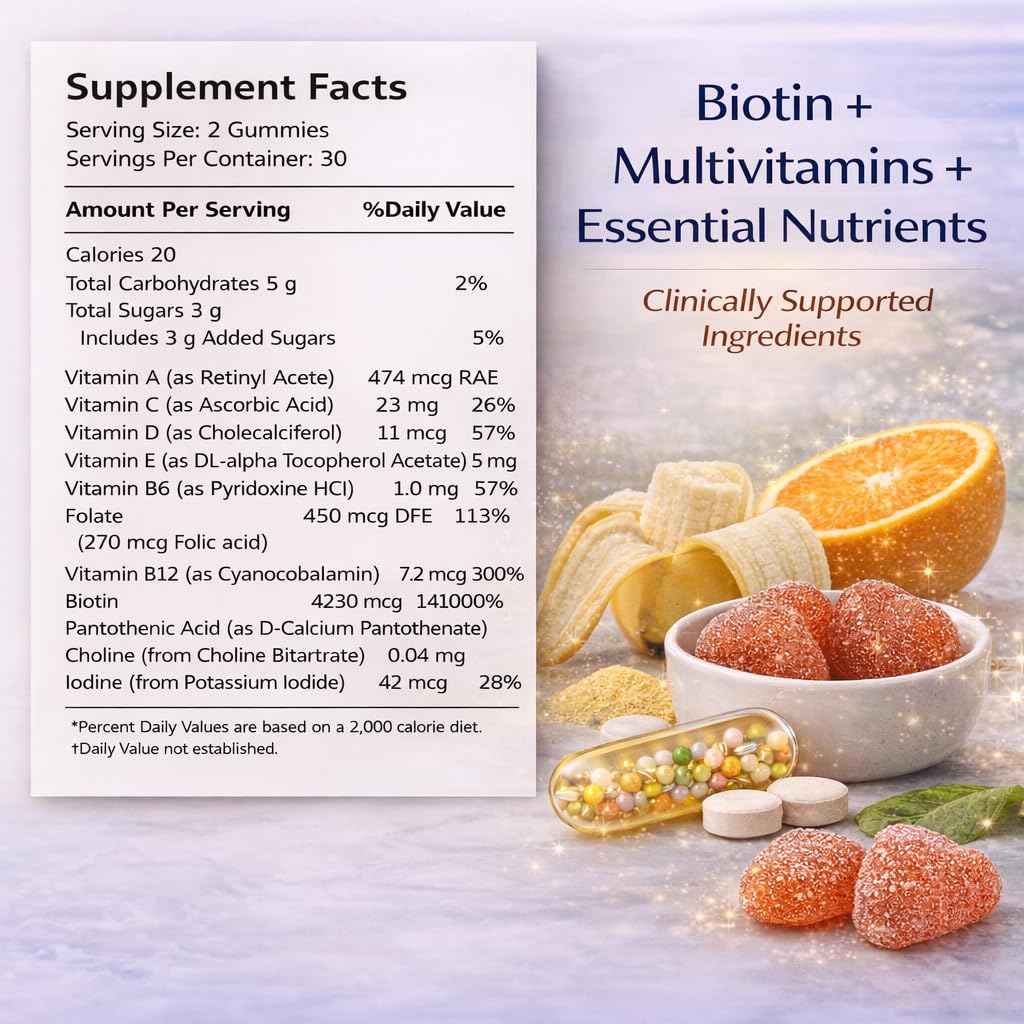 PUTRIZEN Biotin Gummies, 60 Count