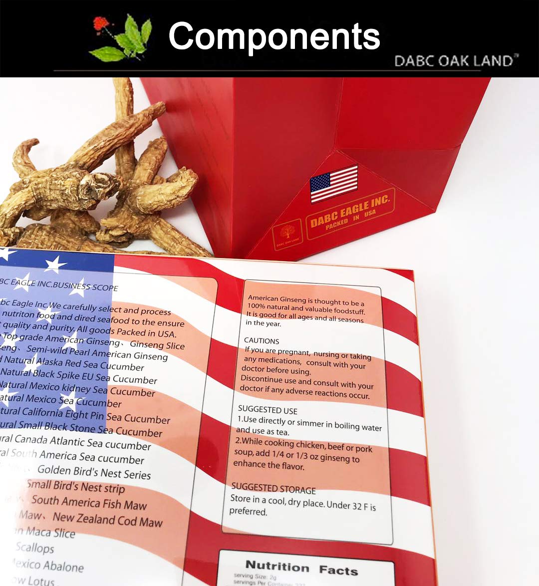 DABC OAK LAND American Wisconsin Ginseng Tablets, 4 Count