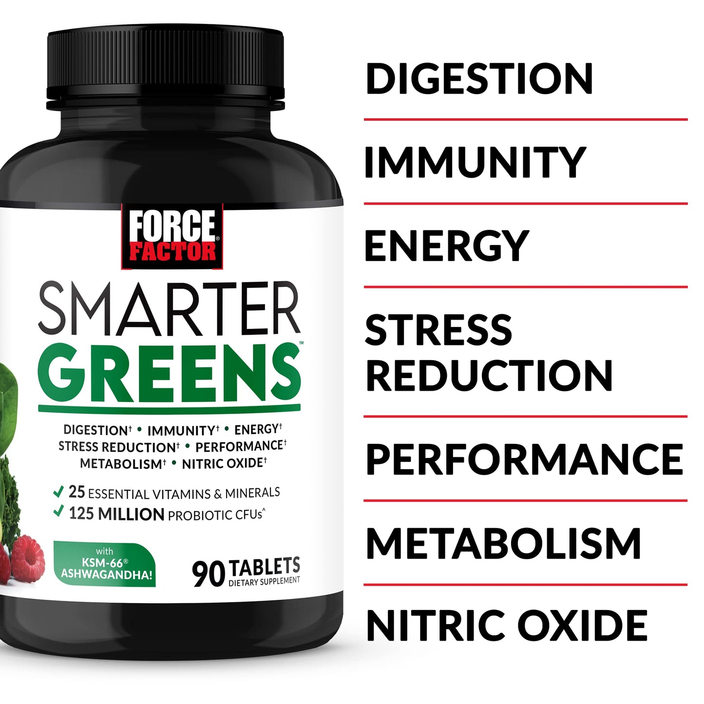 Force Factor Smarter Greens Tablets with 25+ Superfoods and Total Beets Beetroot Superfood Formula Bundle – 180 Count