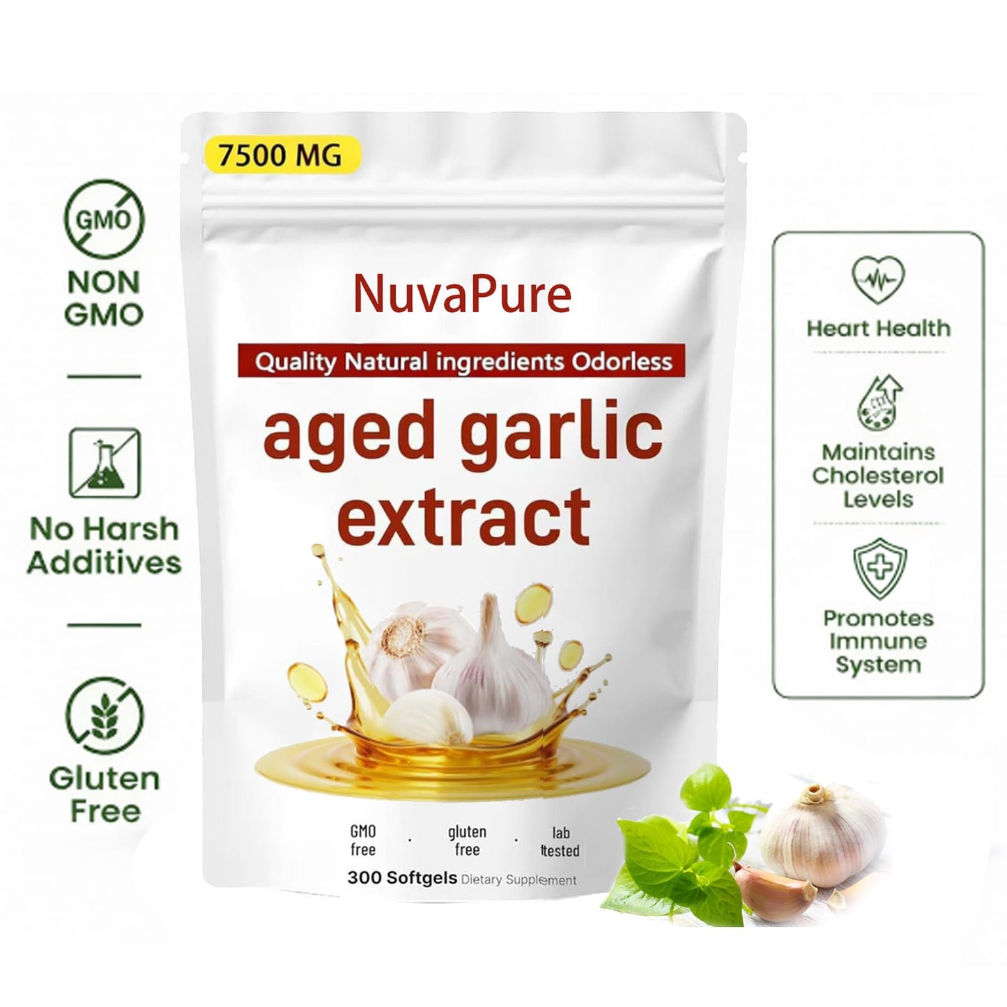 Final Putt Nuvapure Aged Garlic Extract Capsules 300 Count