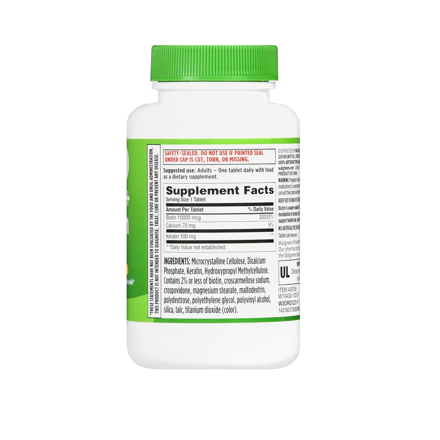 Finest Nutrition Biotin + Keratin Tablet, 150 Count