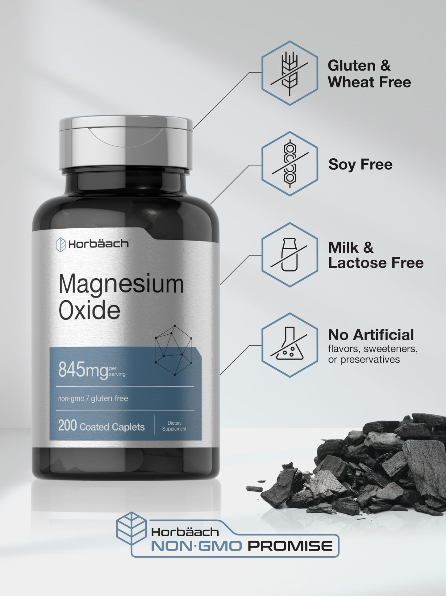 Horbäach Magnesium Oxide 845 mg Caplets 200