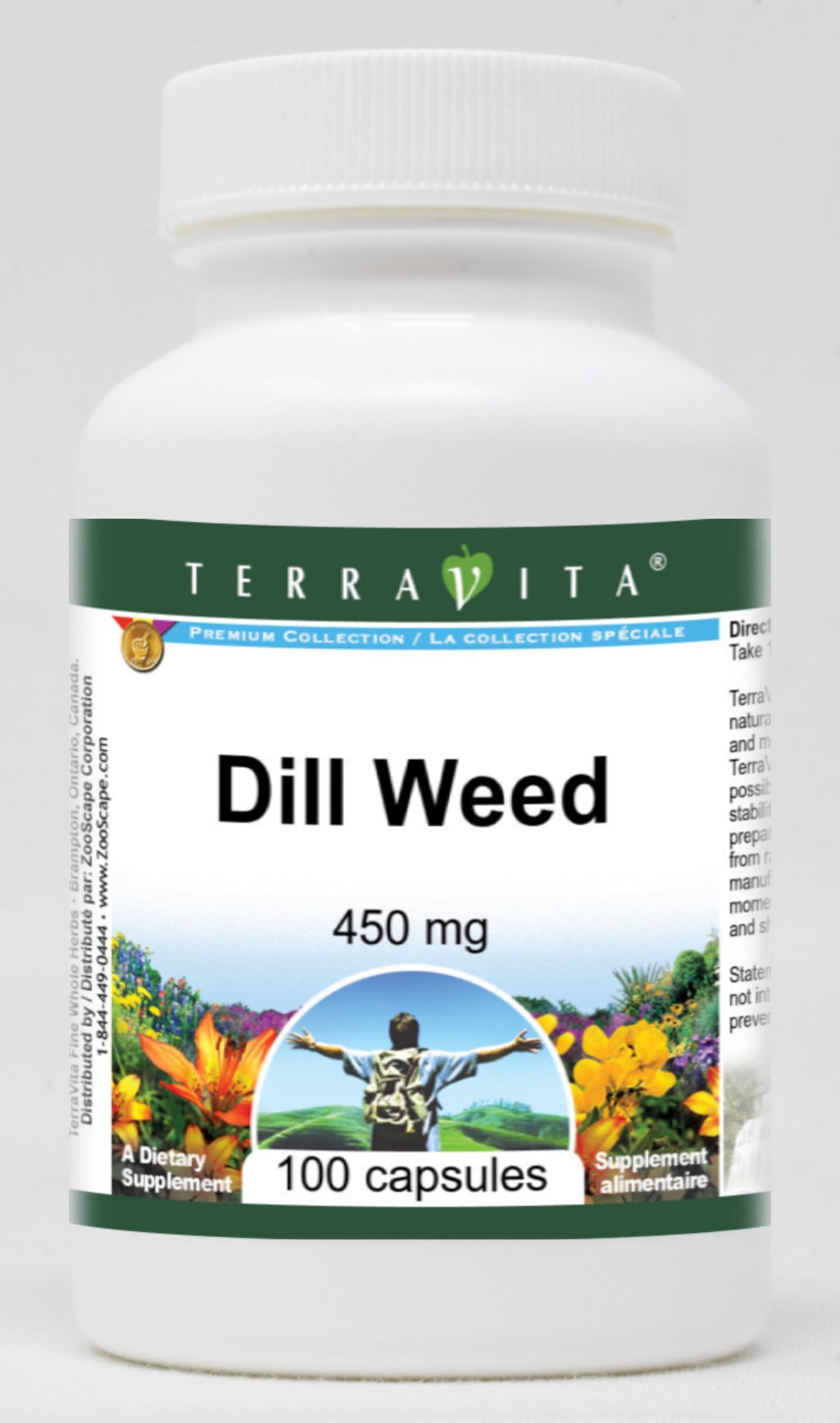 Terravita Dill Weed 450 mg Capsules, 300 Count