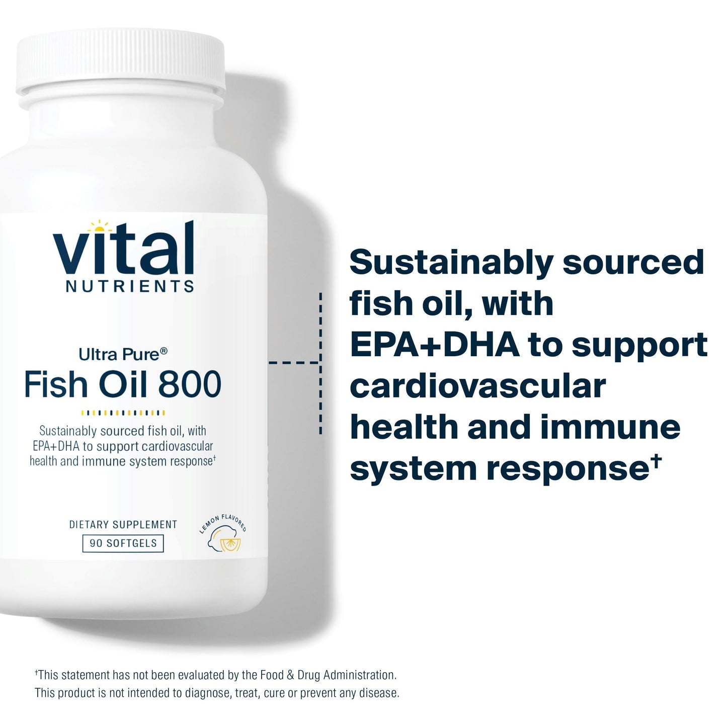 Vital Nutrients Ultra Pure Fish Oil 800 Softgels, 90 Count