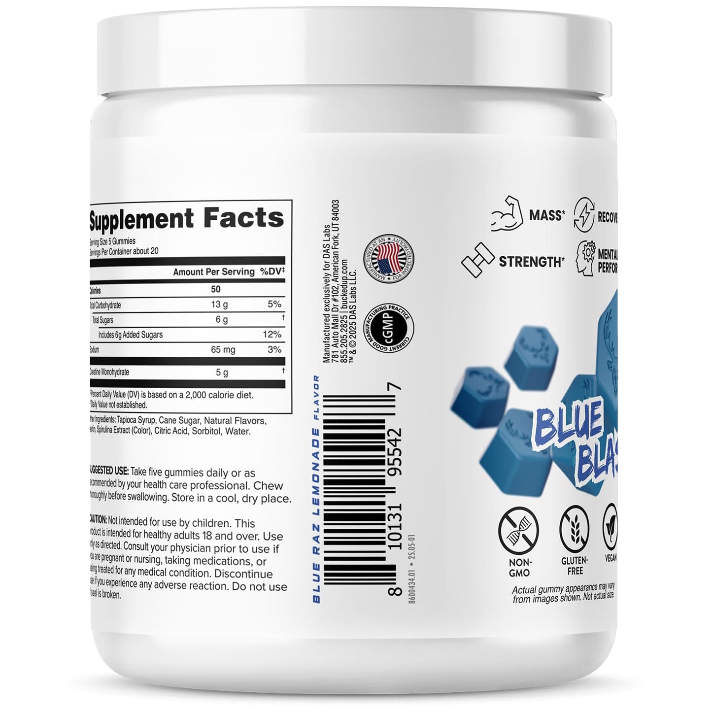 Bucked Up Creatine Gummy 100 Gummies