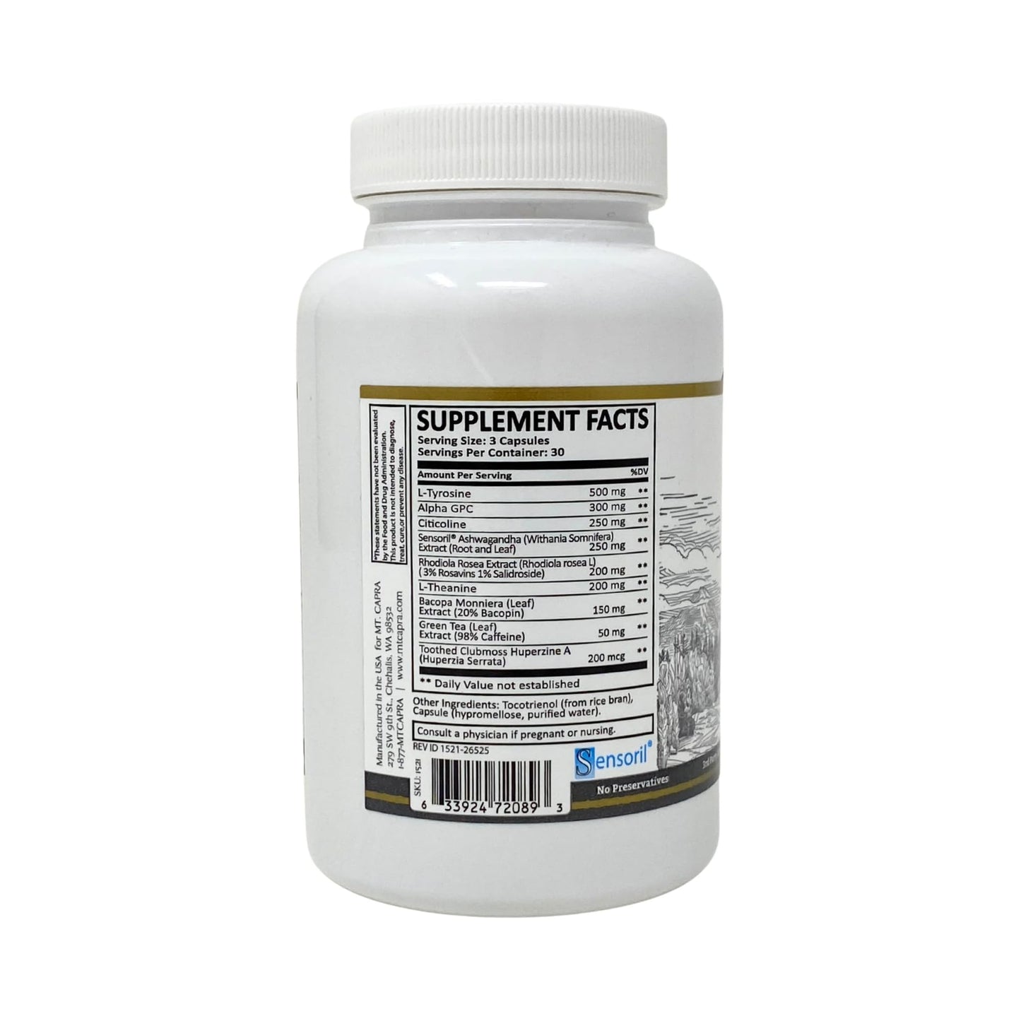 Mt. Capra Focus, 90 Capsules