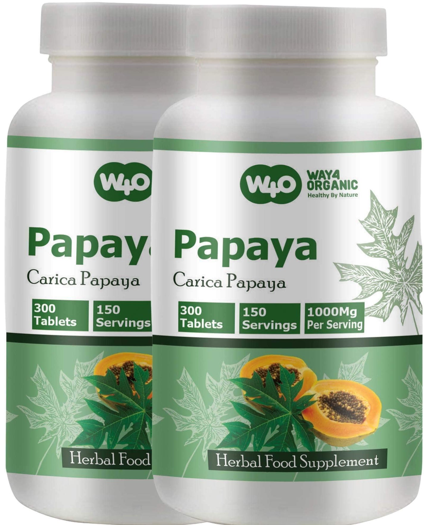 WAY 4 ORGANIC W4O Papaya Leaf Extract Tablet 1 Count