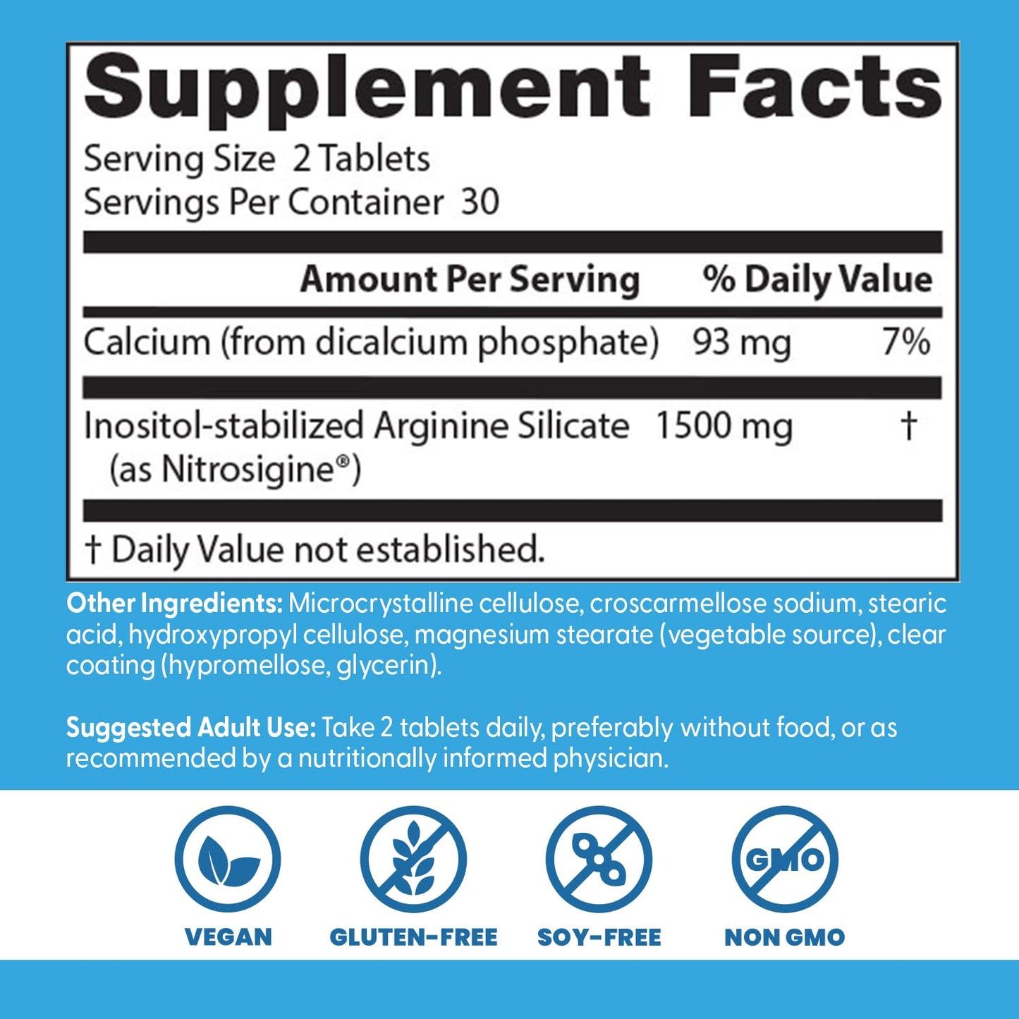 Doctor's Best Fast Acting L-Arginine Complex Tablets, 1500 mg, 60 Count