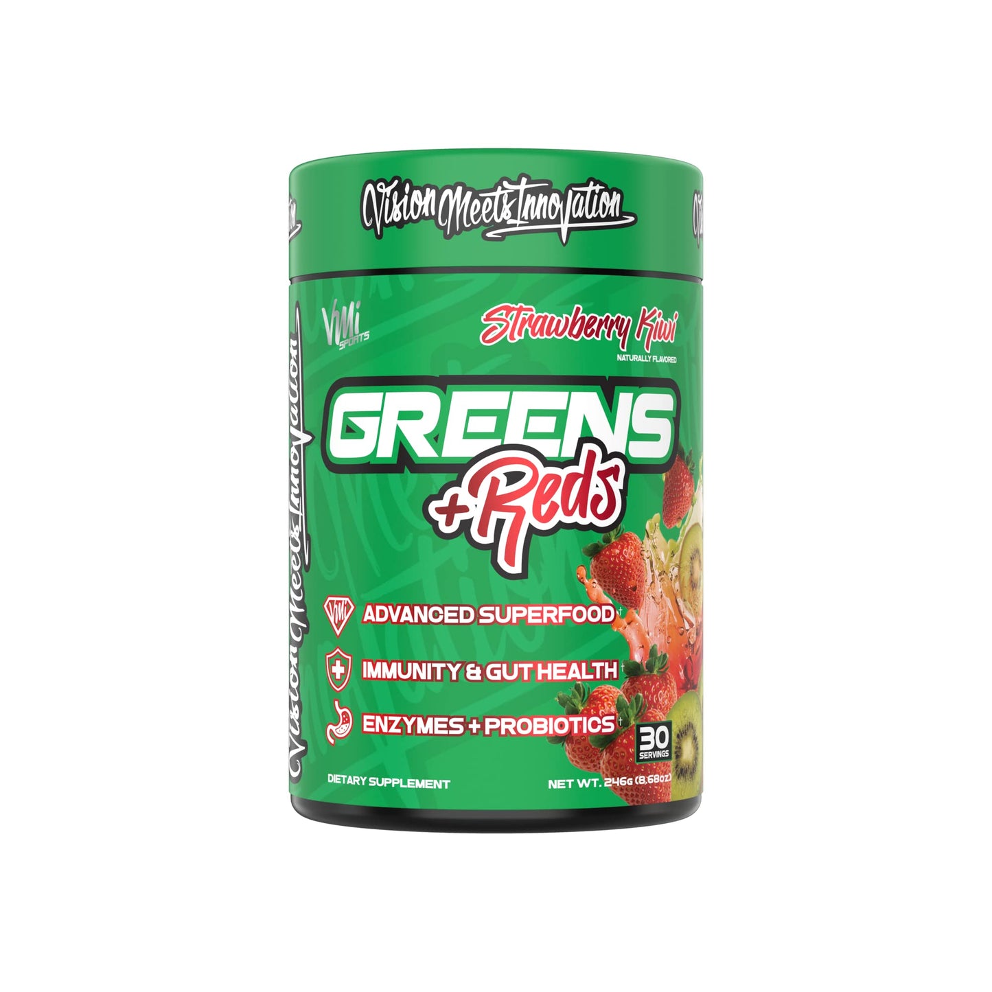 VMI Sports Greens + Reds Advanced Superfood Immunity and Gut Health Powder 30 Servings