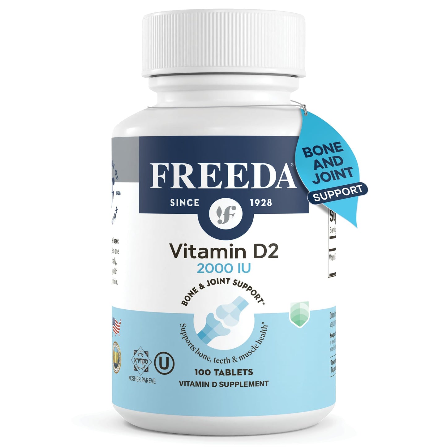FREEDA Vitamin D2 2000 IU Tablet, 100 Tablets