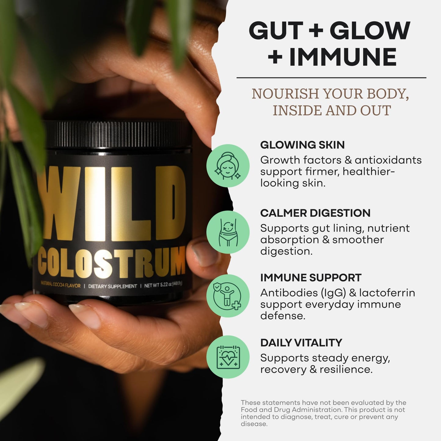 Wild Foods Colostrum Supplement Powder, 5.22 oz