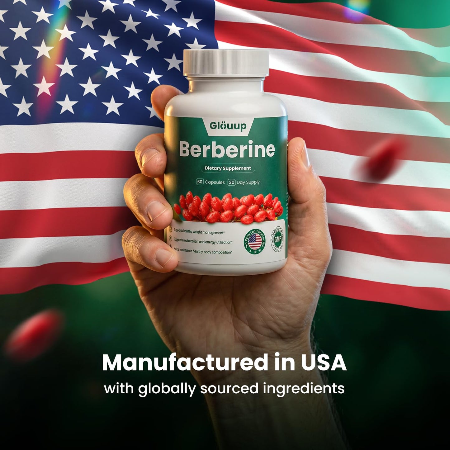 Glö Uup Berberine Supplement 800mg 60 Capsules