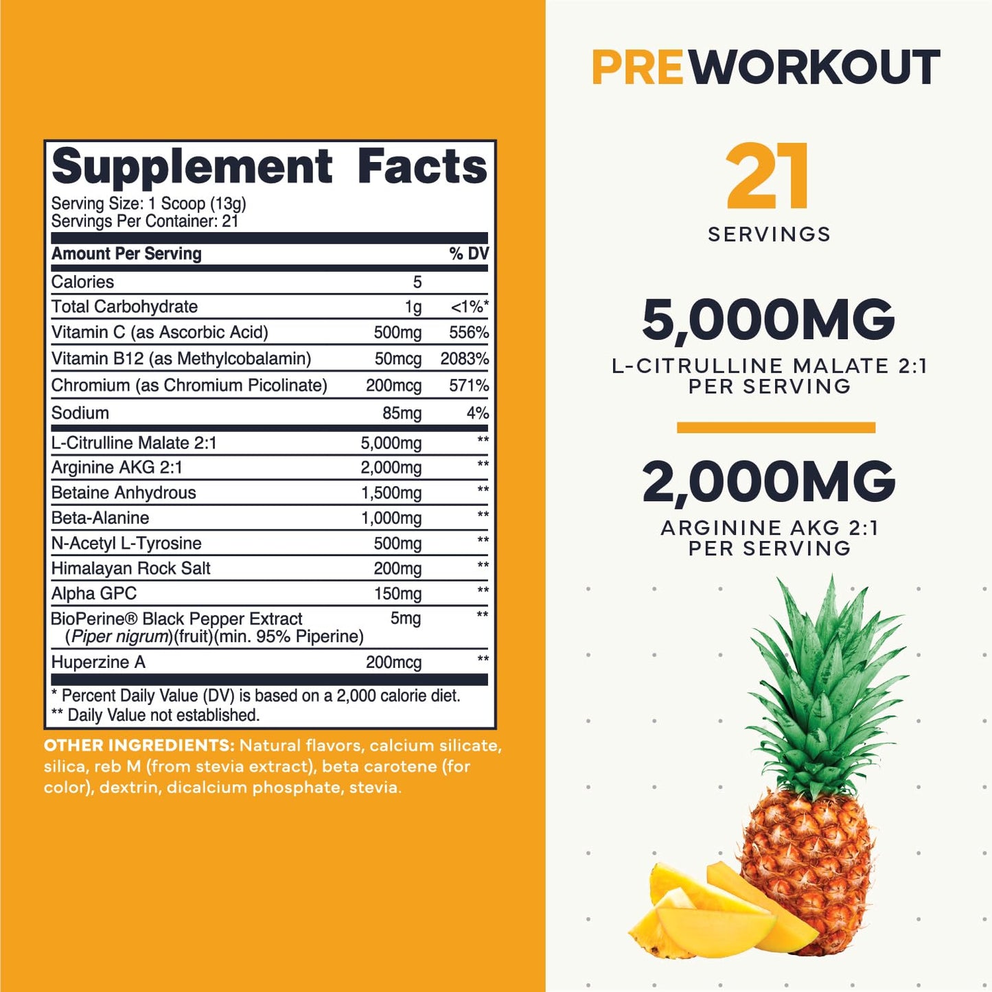 Type Zero Clean Stim Free Pre Workout Powder 10