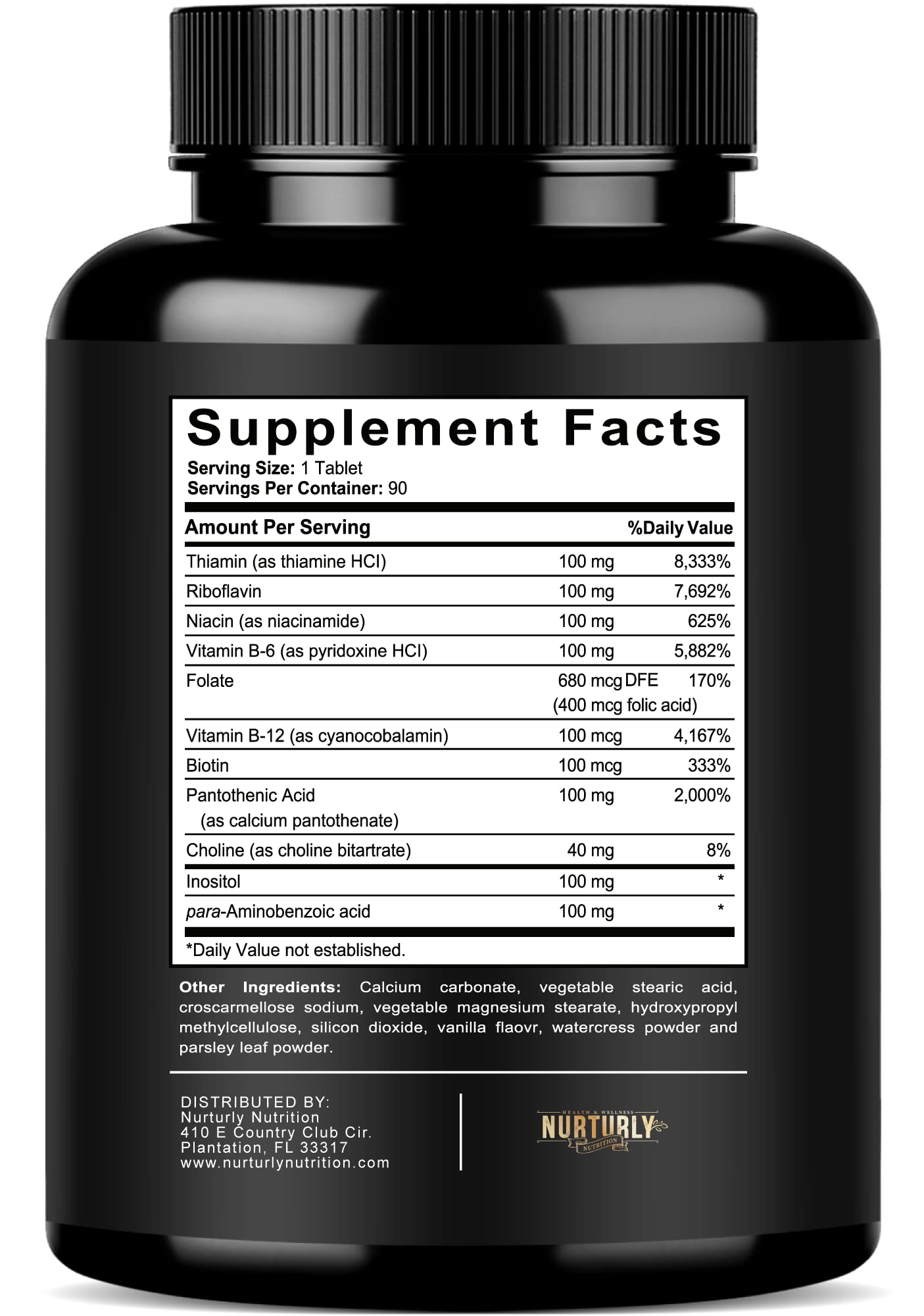NURTURLY Vitamin B Complex 90 Tablets