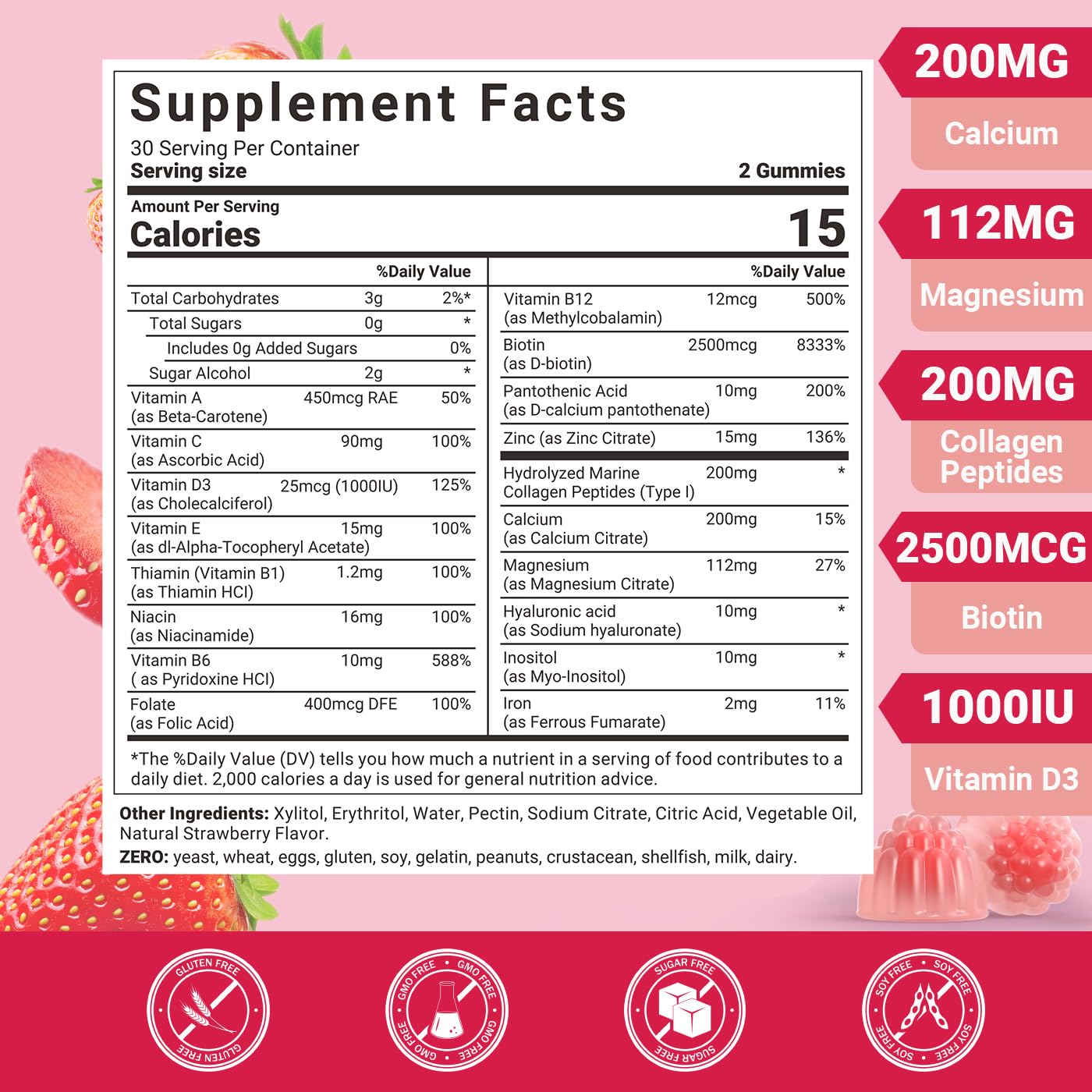 Wiszeen Womens Multivitamin Gummies, 60 Count