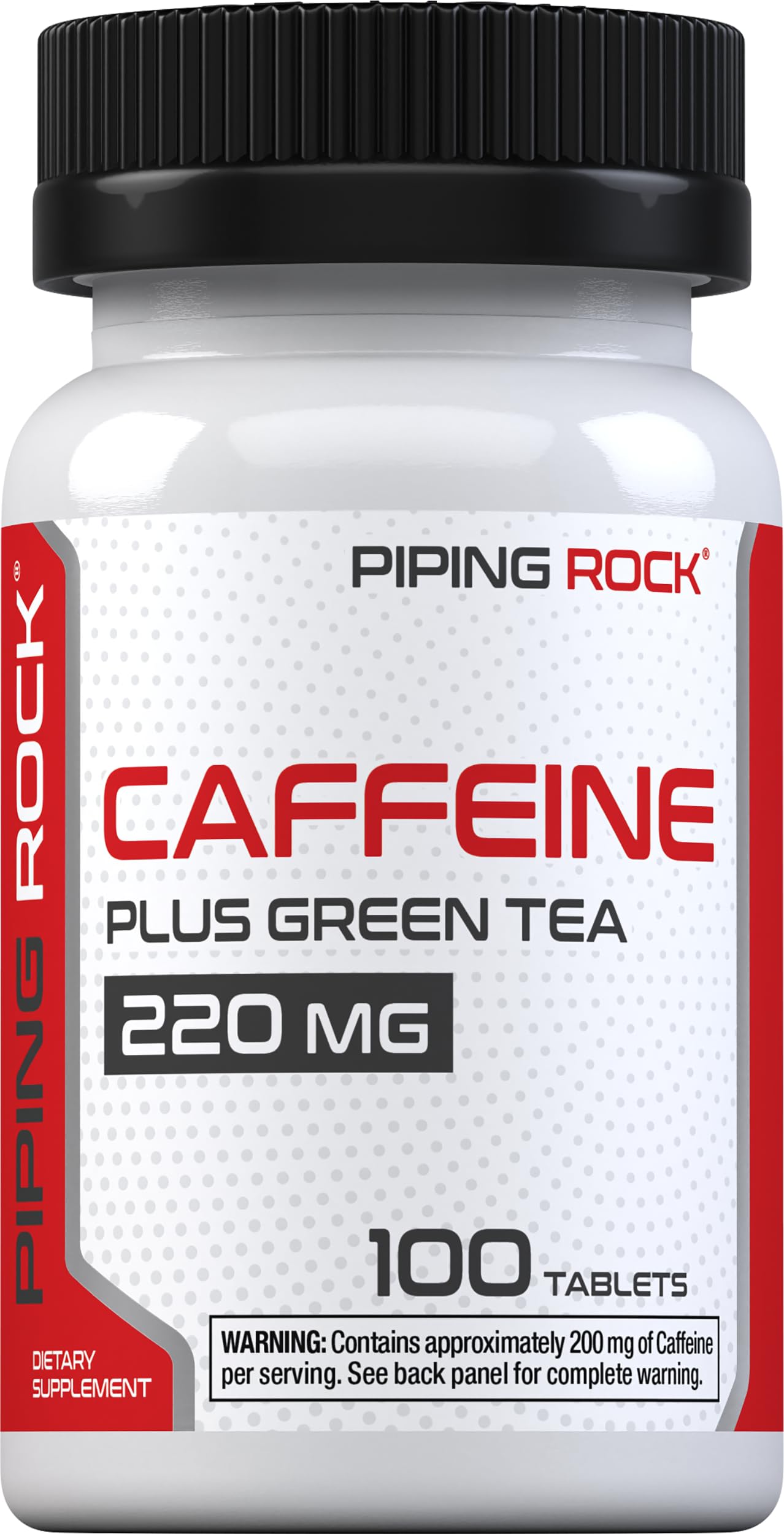 Piping Rock Caffeine Pills 200mg Tablets, 100 Count