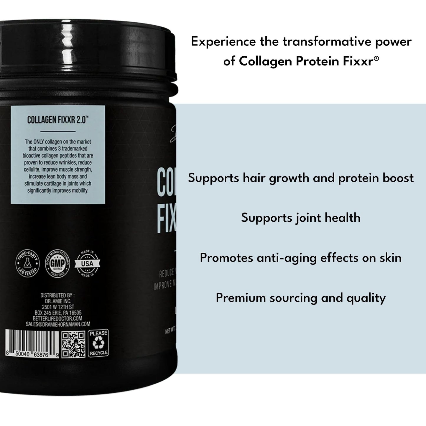 Fixxr Collagen 2.0 by Dr. Amie Powder 25 Servings