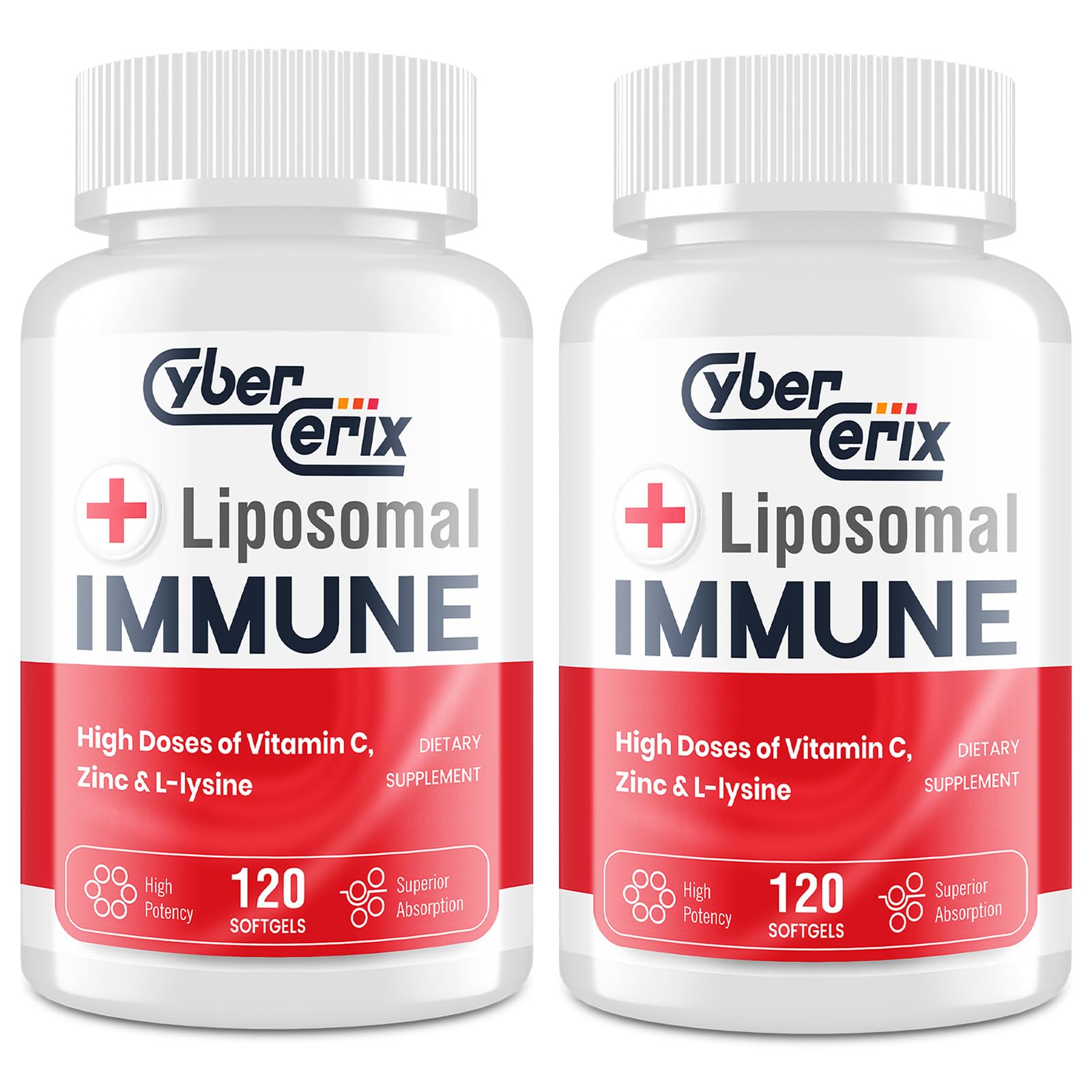 CyberCerix Liposomal Immune Support with L-Lysine 1,500mg Capsule, 240 Capsules
