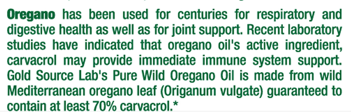 Gold Source Labs Wild Oregano Oil Capsules, 120 Capsules